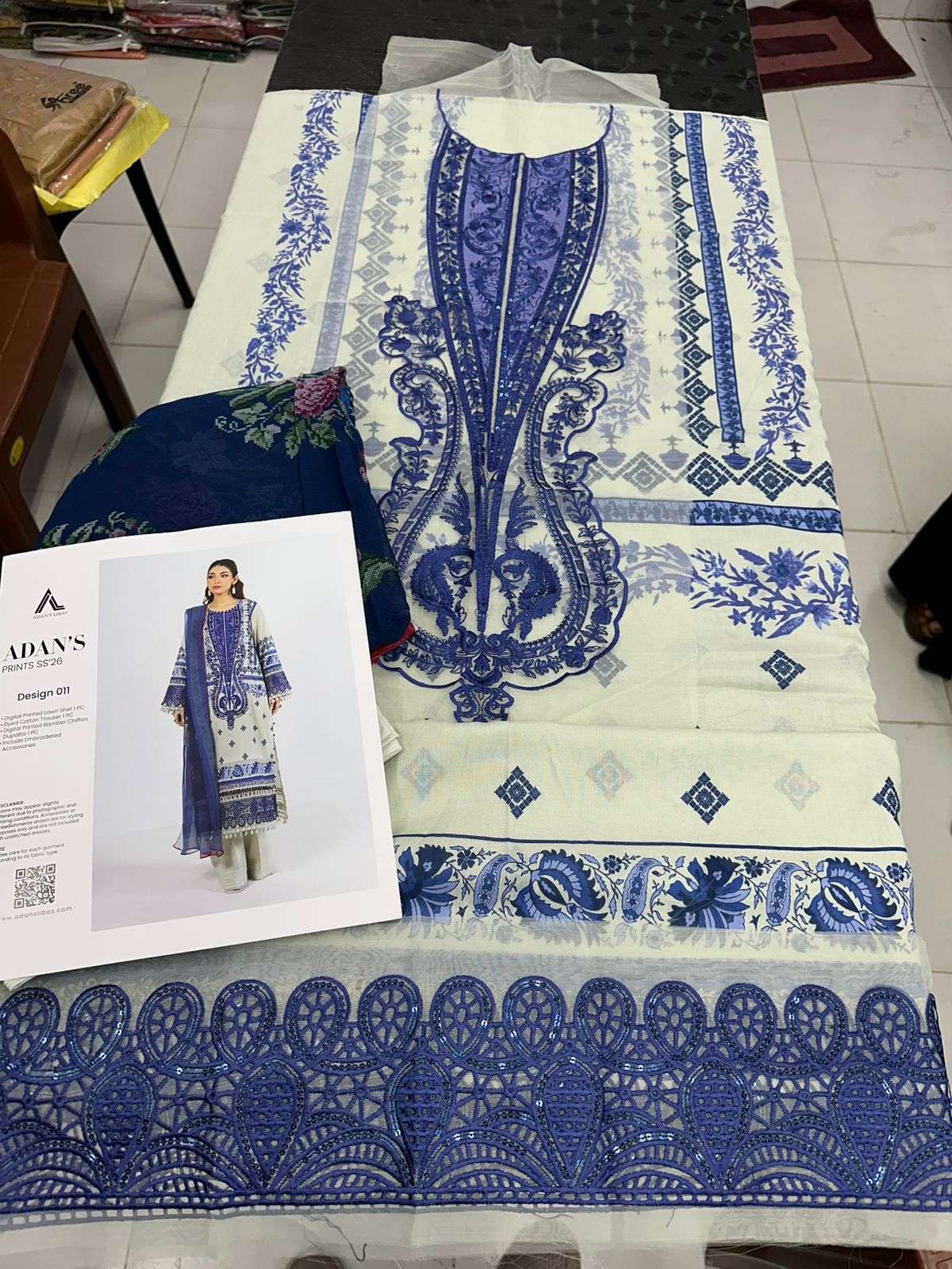 Inlyes Pure Bamberg Chiffon Dupatta 2026 by ADANS PRINTS-02