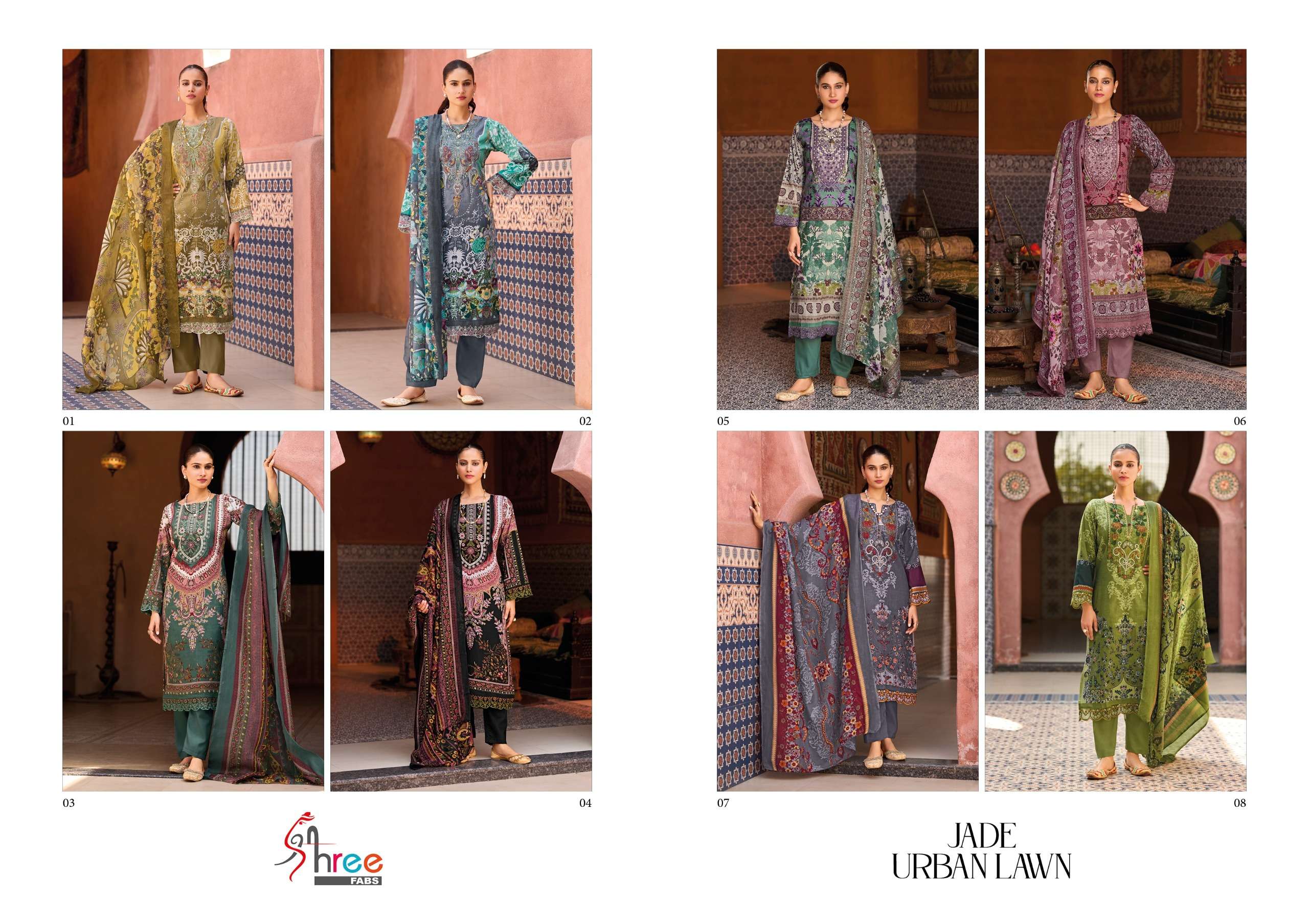JADE URBAN LAWN BY SHREE FABS - 01 - 08 B
