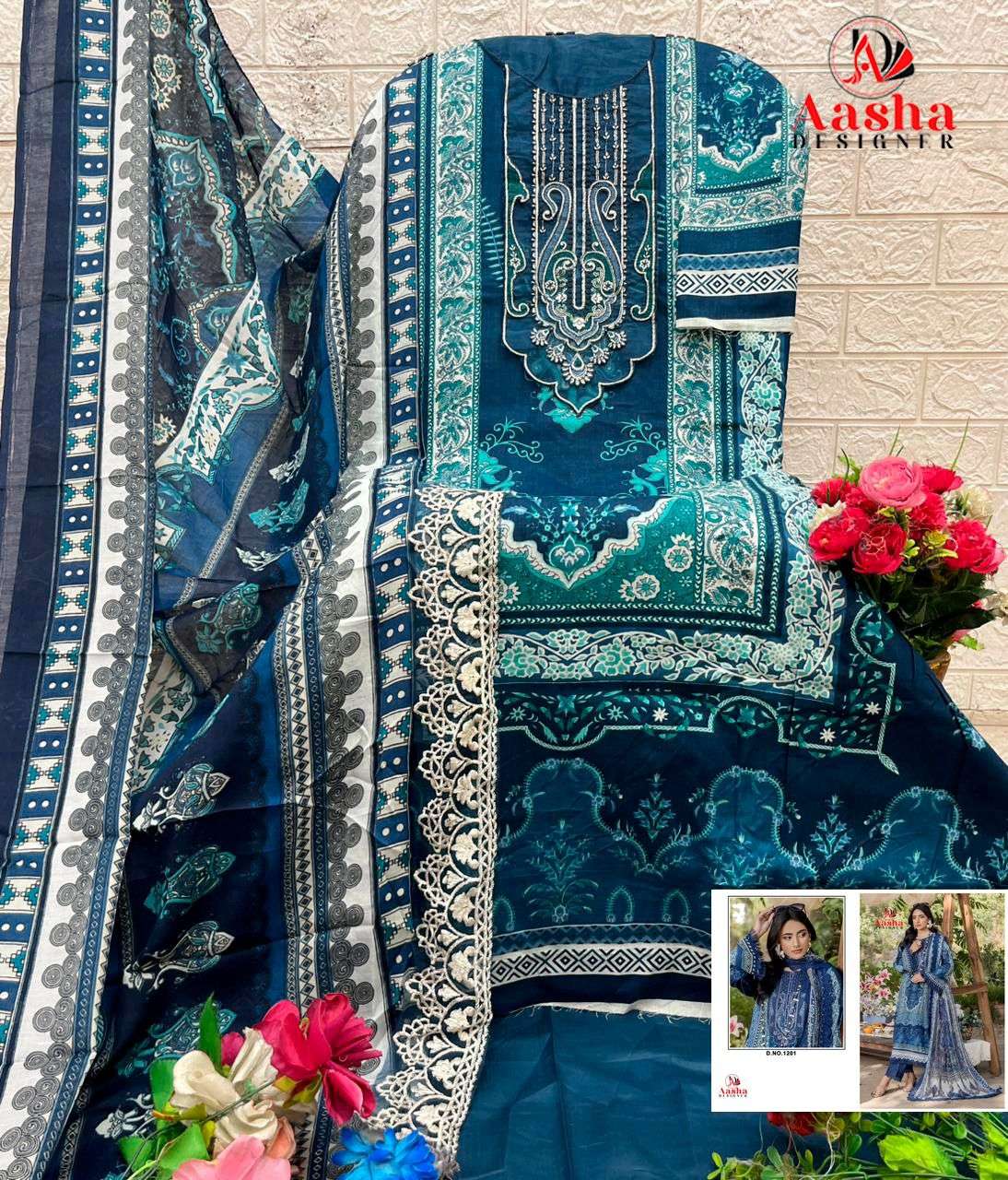 SUPER HIT DESIGN NO. 1201 BY AASHA DESIGNER - 01