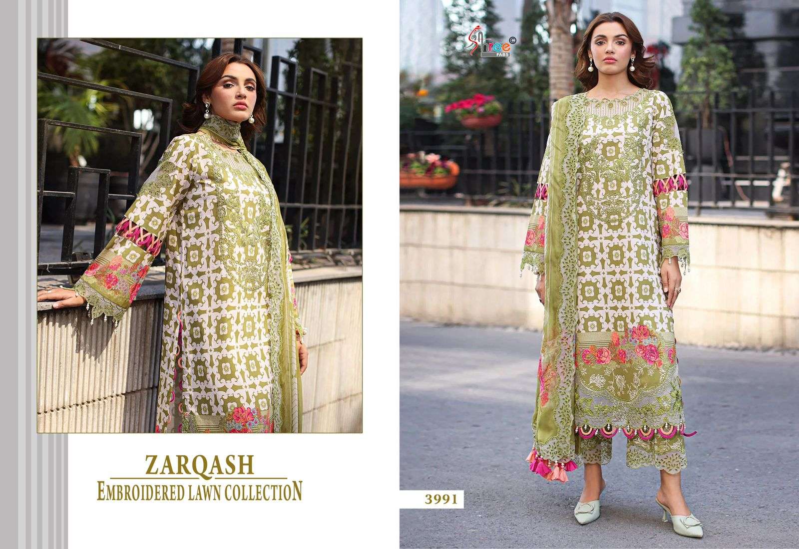ZARQASH EMBRODERD LAWN COLLECTION BY SHREE FABS - 01
