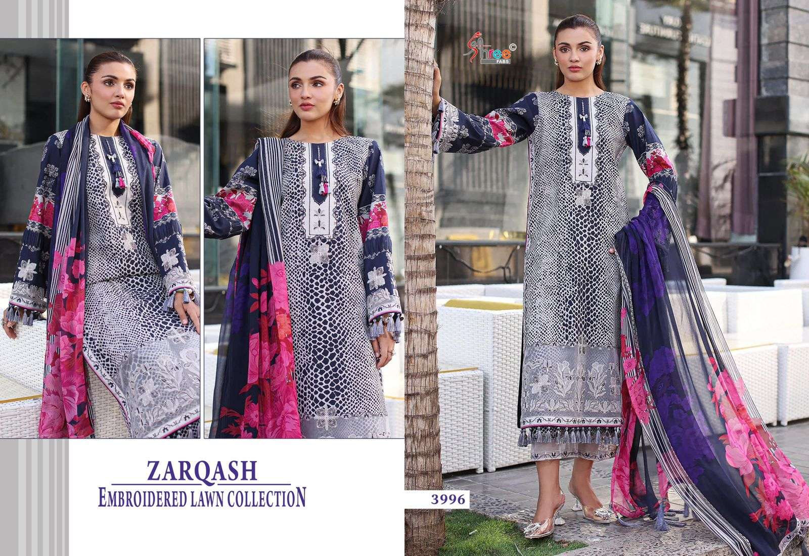 ZARQASH EMBRODERD LAWN COLLECTION BY SHREE FABS - 06