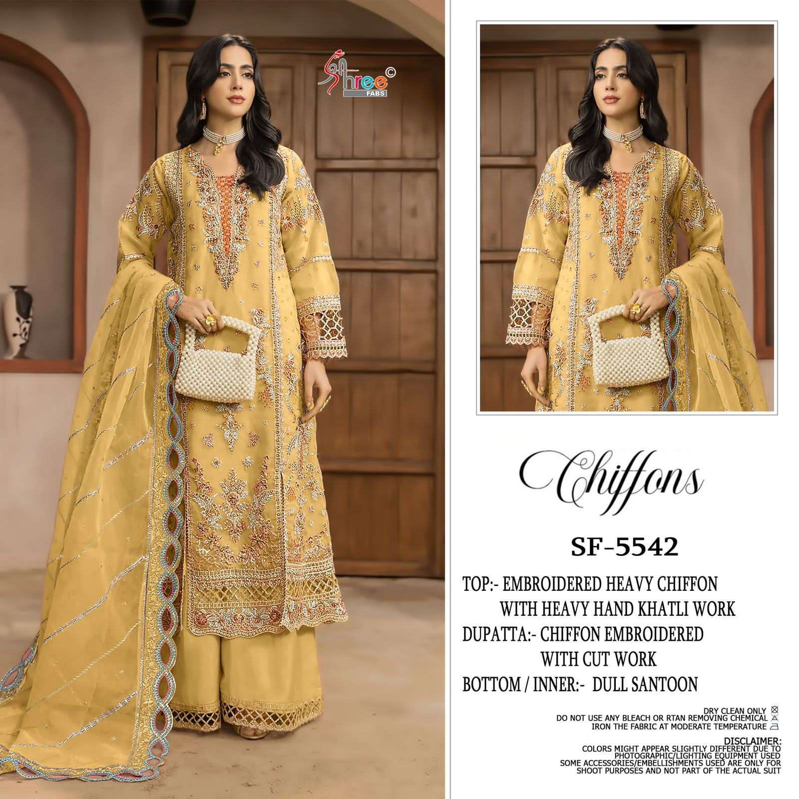 CHIFFONS D.NO. SF - 5542 BY SHREE FABS - 01