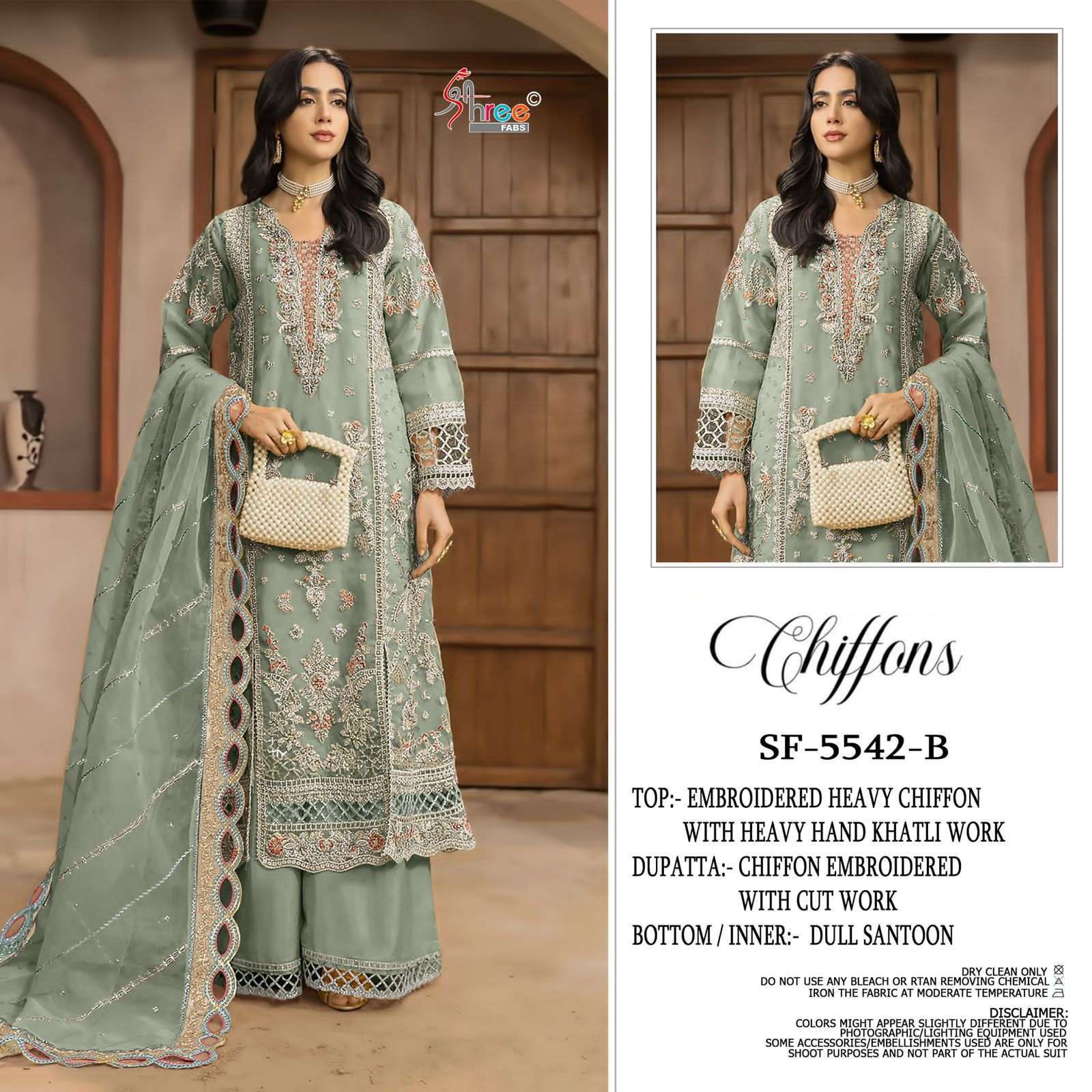 CHIFFONS D.NO. SF - 5542 BY SHREE FABS - 02