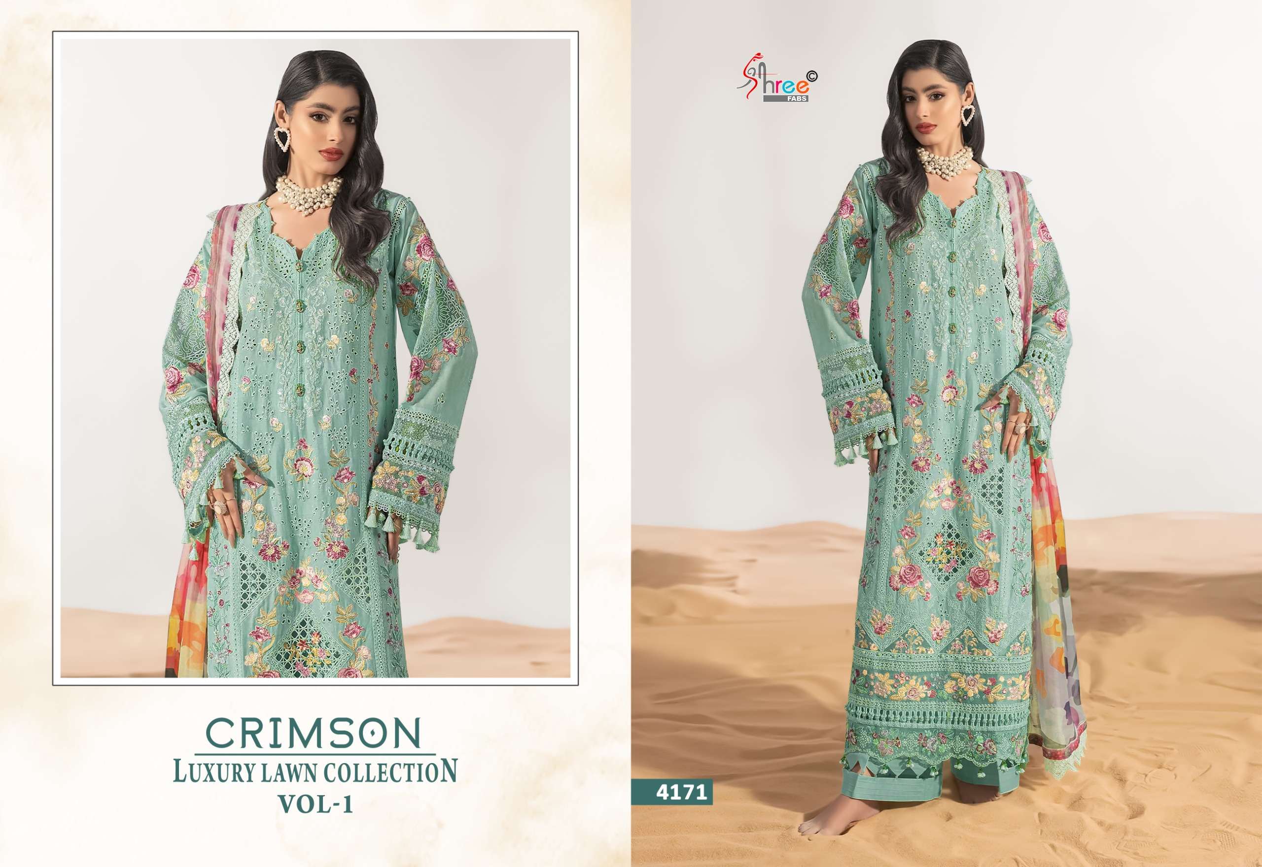 CRIMSON LUXURY LAWN COLLECTION VOL - 01 BY SHREE FABS - 01