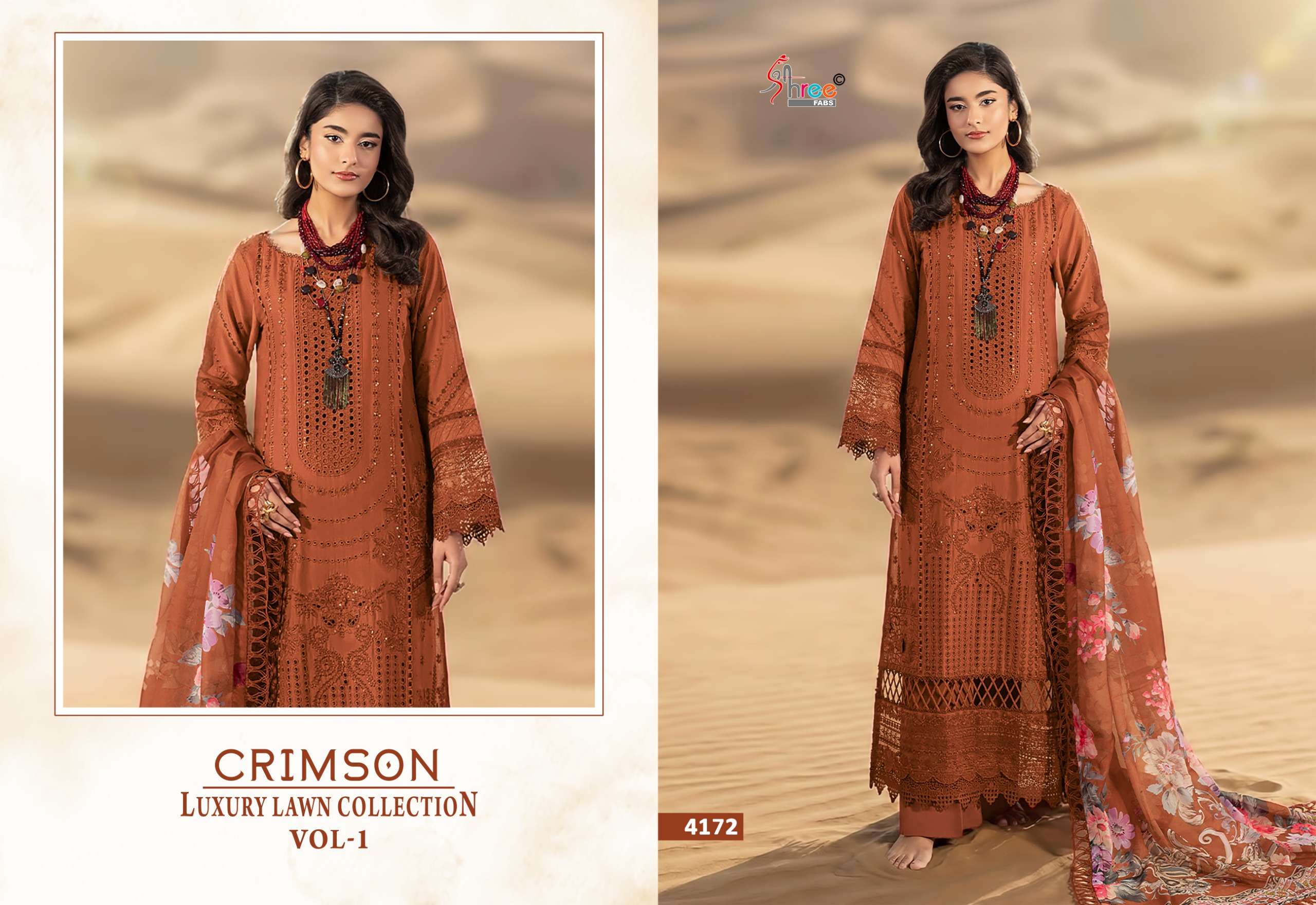 CRIMSON LUXURY LAWN COLLECTION VOL - 01 BY SHREE FABS - 02