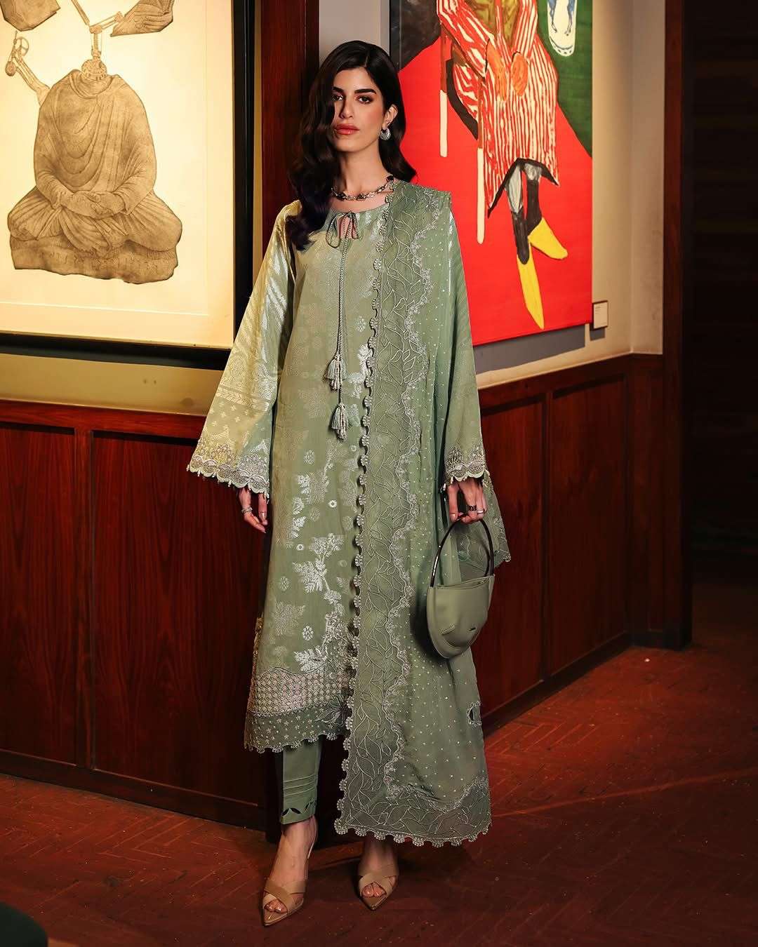 Exclusive Unstiched Lawn Jacquard Collection 2026 Nureh-04