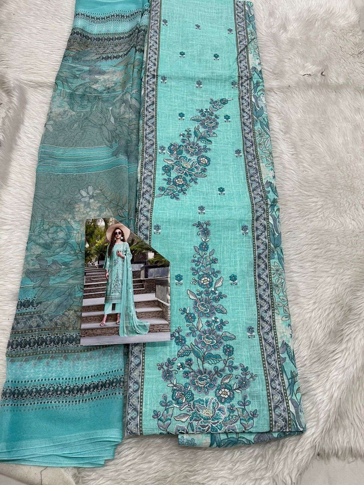 Falah Premium Cotton Collection Code - 26023 By Falah Designer - 01 - 06