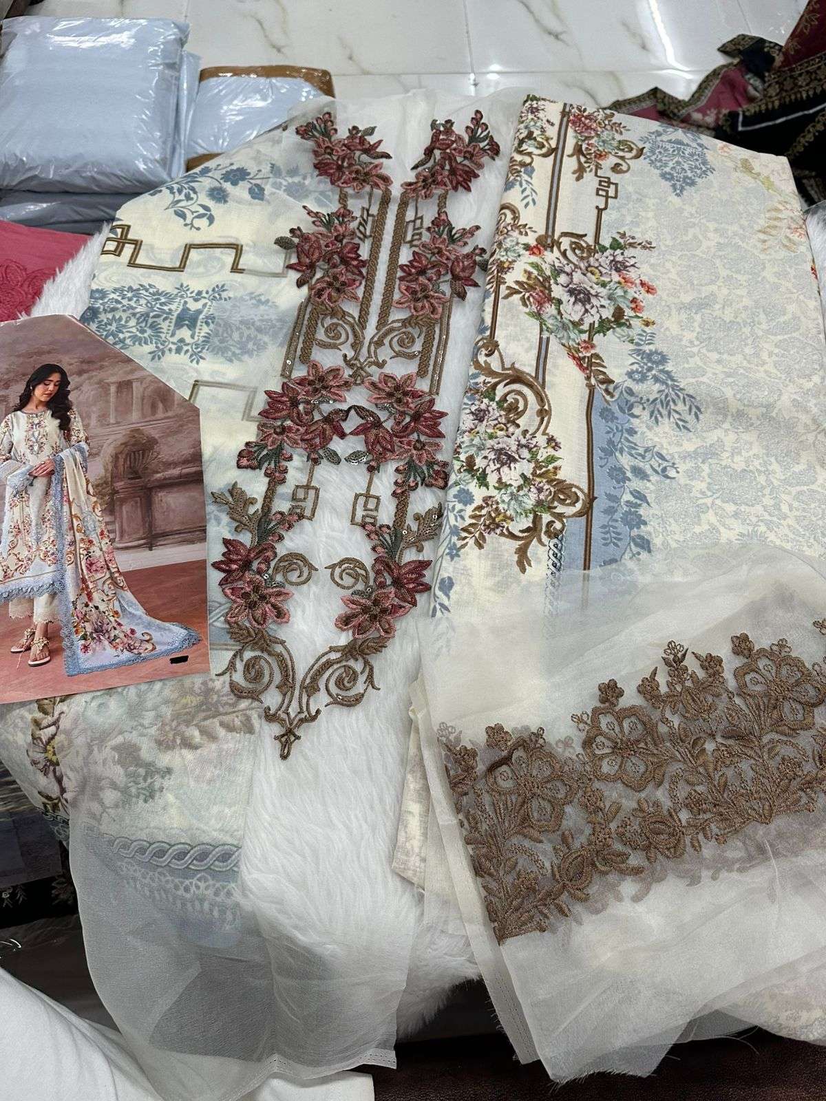 Falah Premium Cotton Collection Code - 26043 By Falah Designer Suits - 01 - 08 A