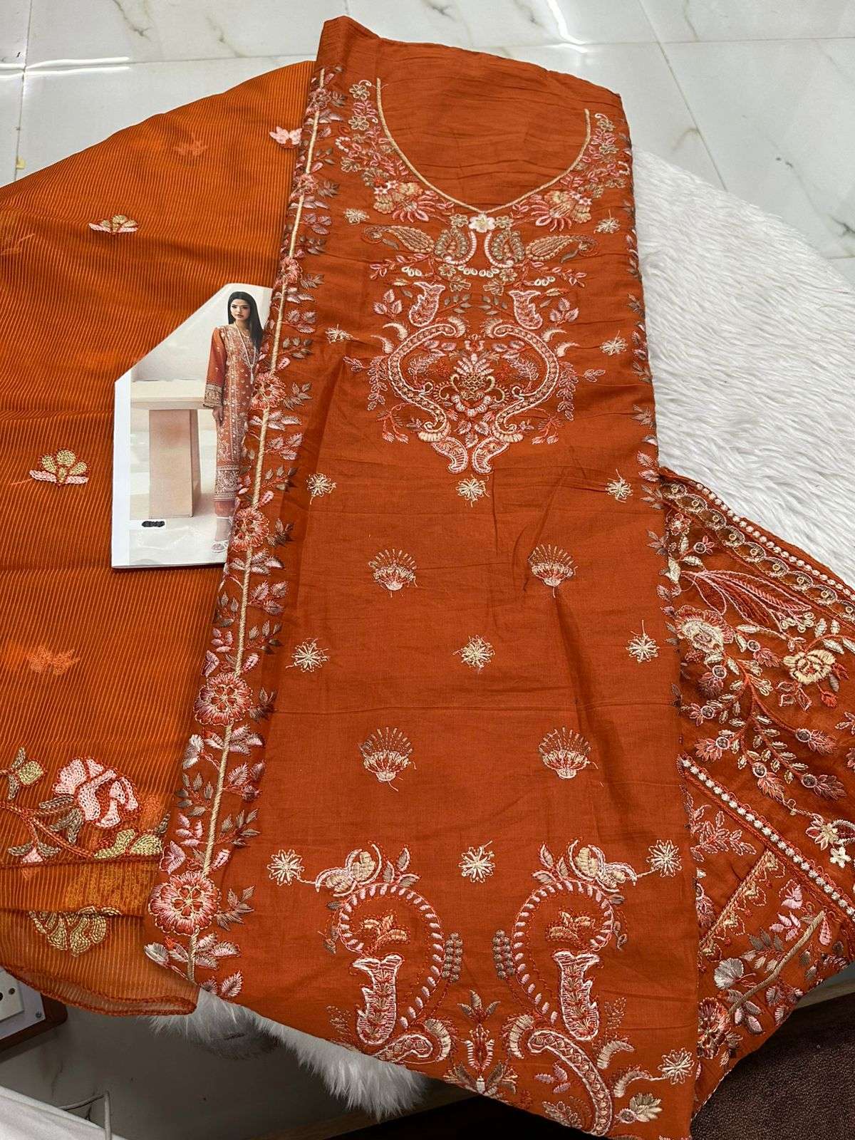 Falah Premium Cotton Collection Code - 26049 By Falah Designer Suits - 01 - 05 B