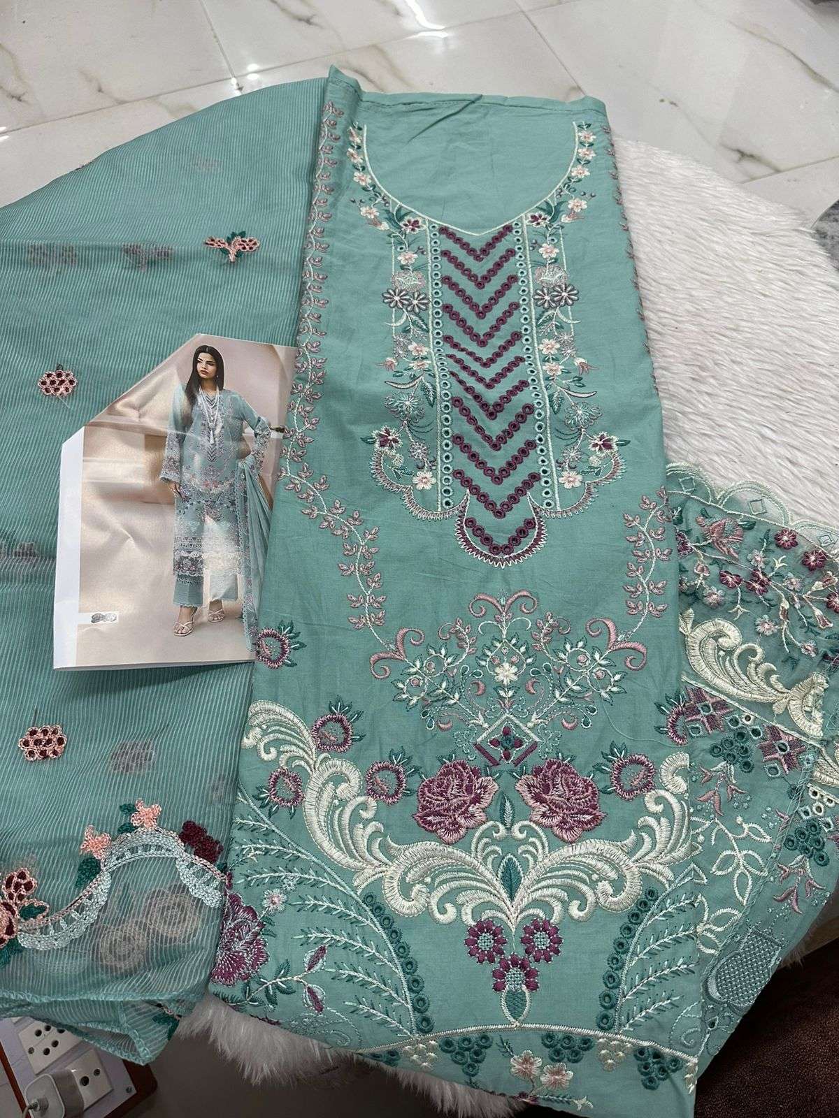 Falah Premium Cotton Collection Code - 26049 By Falah Designer Suits - 02