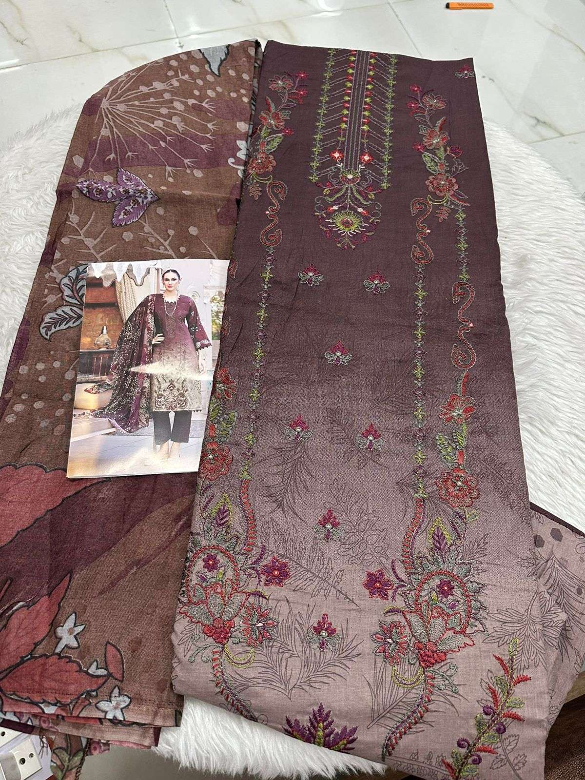 Falah Premium Cotton Collection Code - 26051 By Falah Designer Suits - 01 - 06