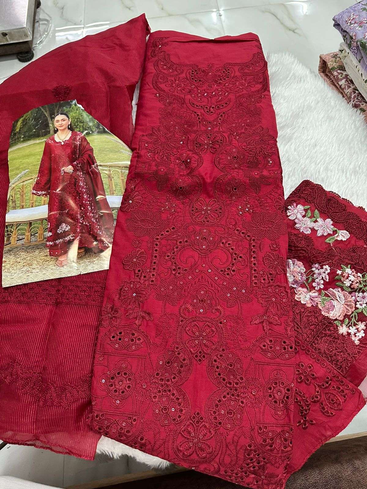 Falah Premium Cotton Collection Code - 26054 By Falah Designer Suits - 01