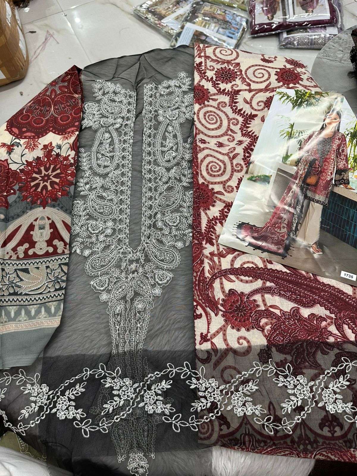 Falah Premium Cotton Collection Code - 26055 By Falah Designer Suits - 02