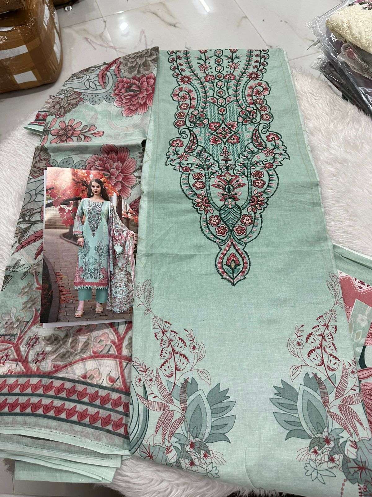 Falah Premium Cotton Collection Code - 26059 By Falah Designer Suits - 05