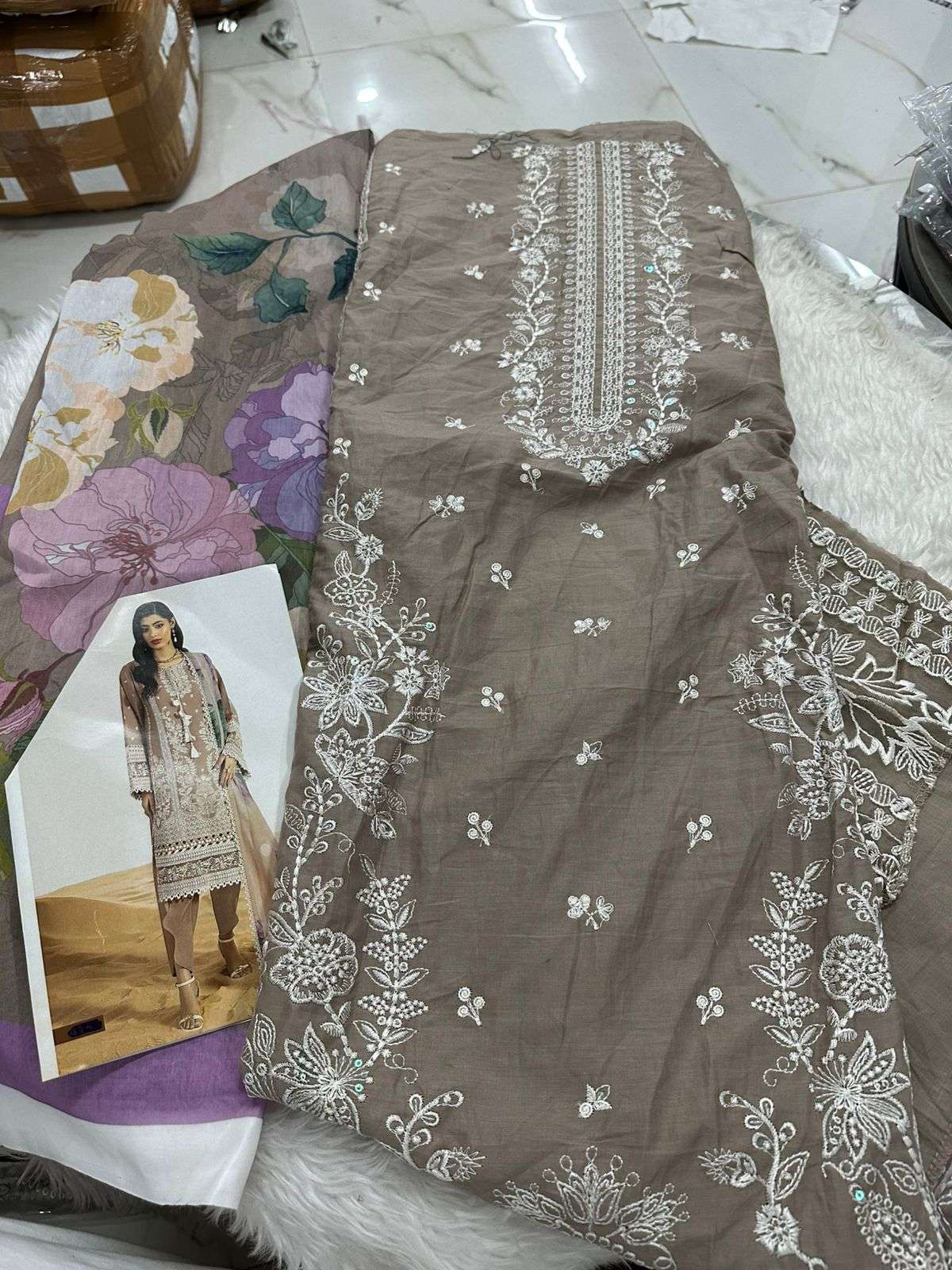 Falah Premium Cotton Collection Code - 26060 By Falah Designer Suits - 02