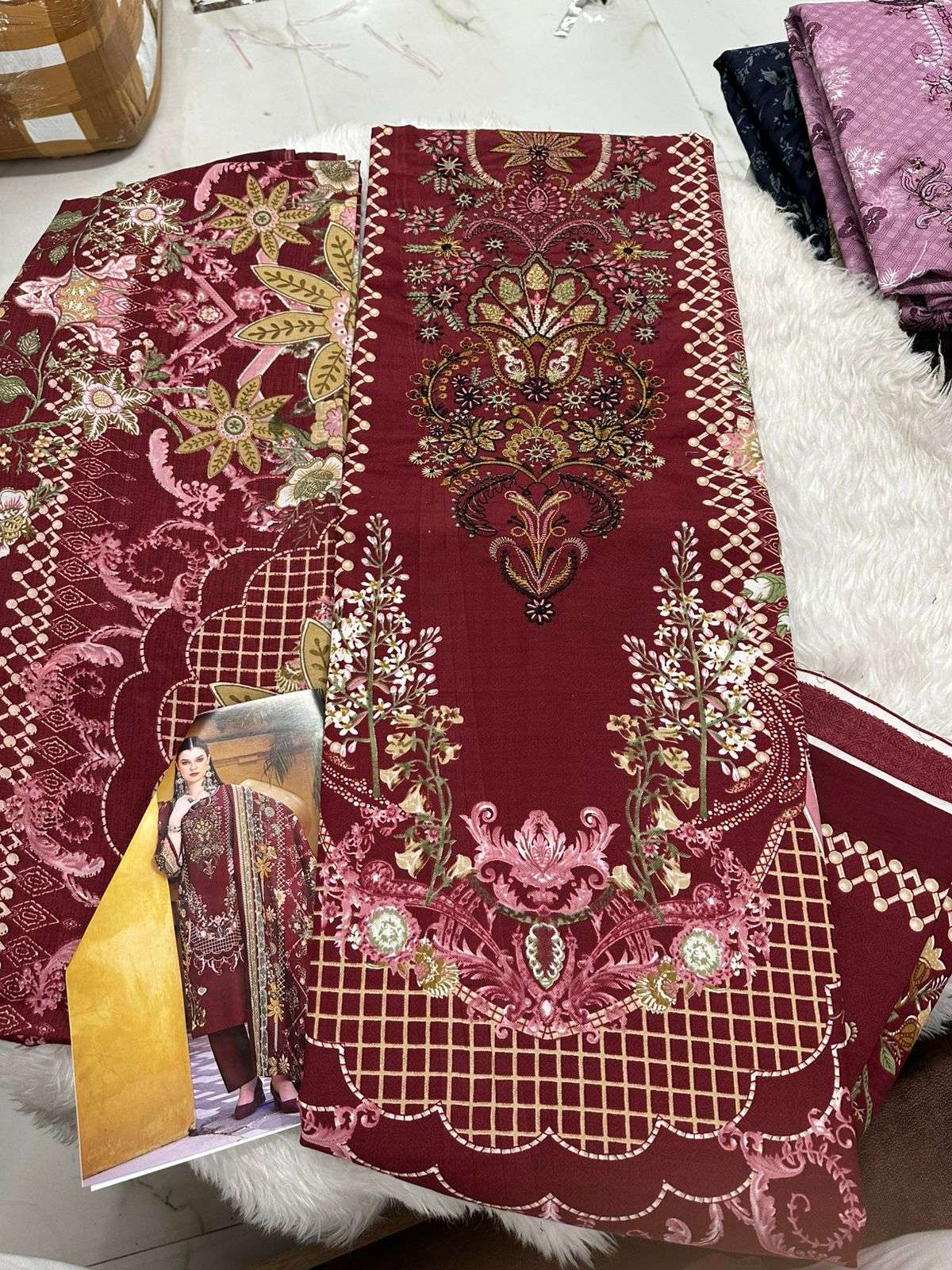 Falah Premium Cotton Collection Code - 26063 By Falah Designer Suits - 05