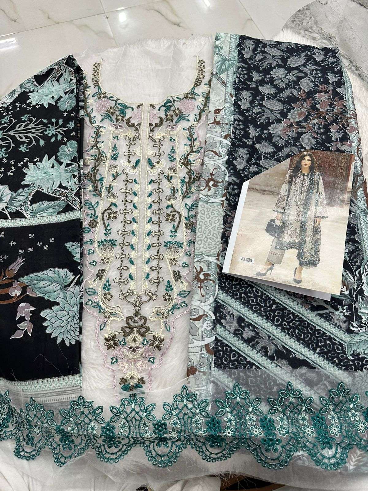 Falah Premium Cotton Collection Code - 26065 By Falah Designer Suits - 01 - 04 B