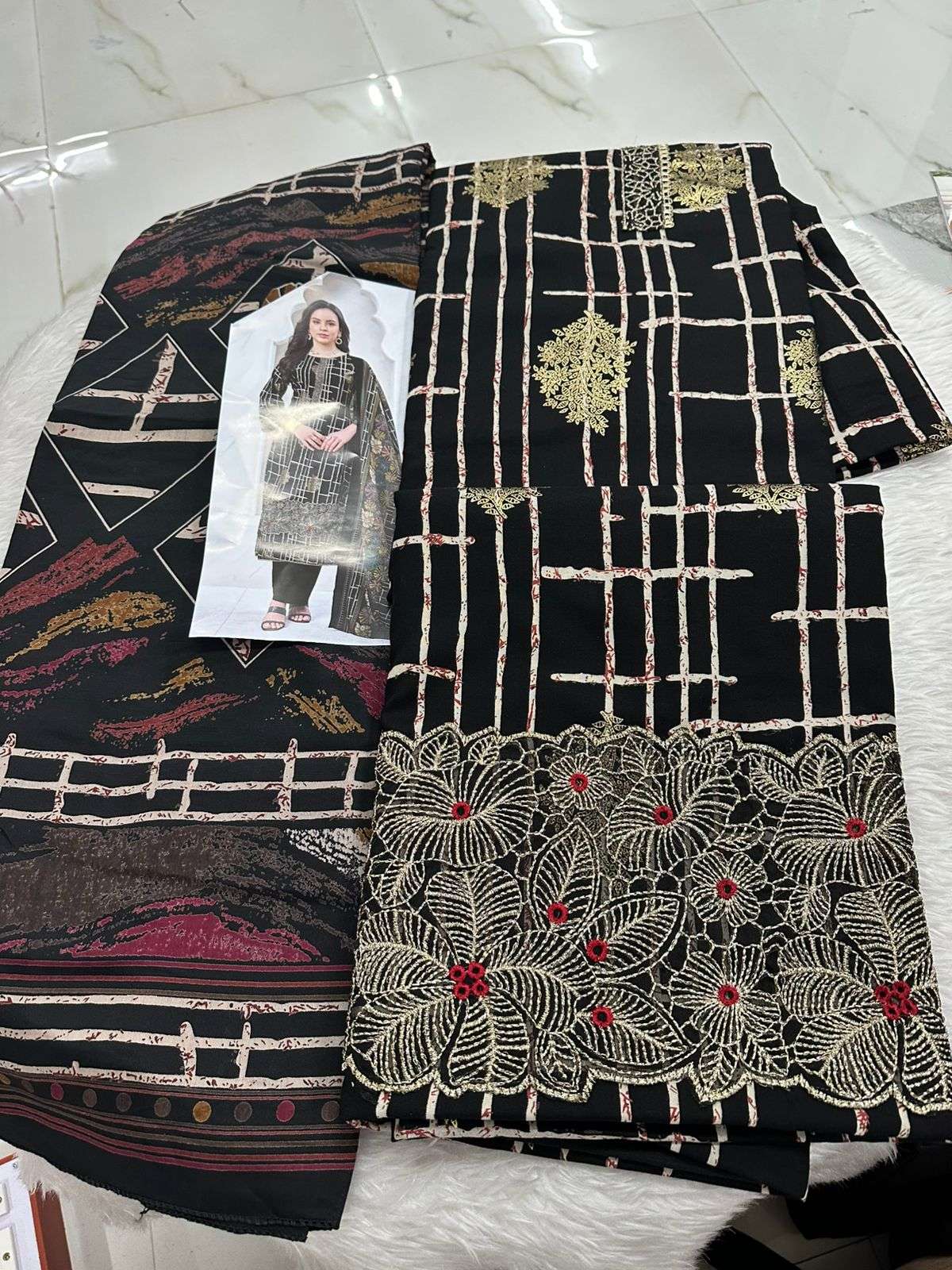 Falah Premium Cotton Collection Code - 26069 By Falah Designer Suits - 01 - 06