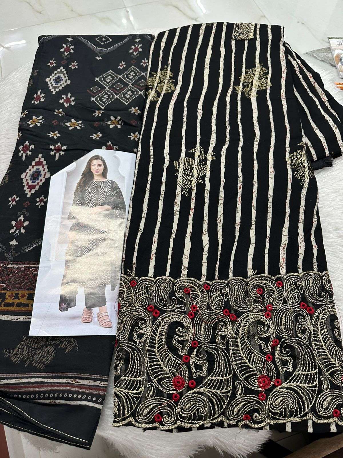 Falah Premium Cotton Collection Code - 26069 By Falah Designer Suits - 05