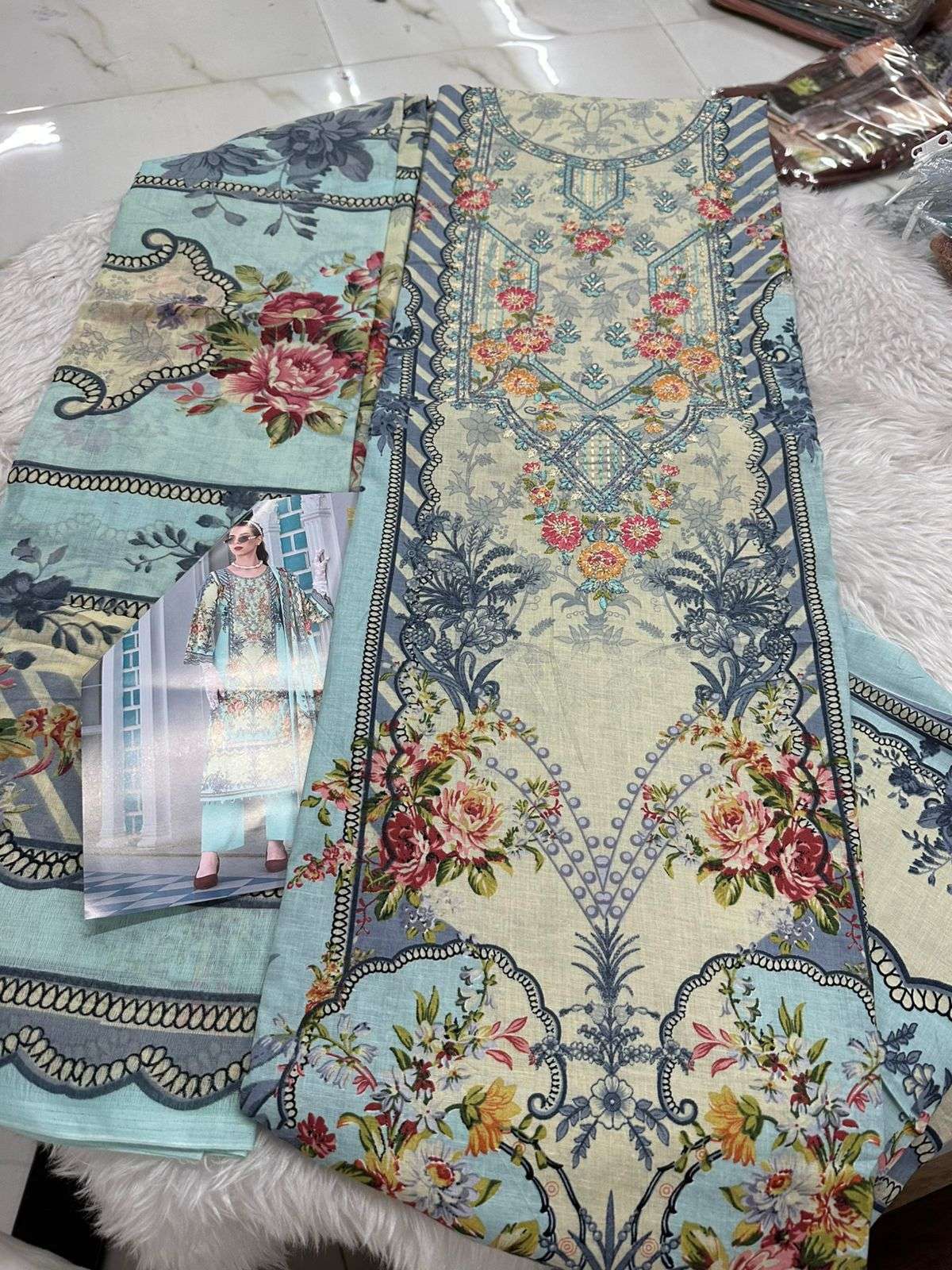 Falah Premium Cotton Collection Code - 26072 By Falah Designer Suits - 07