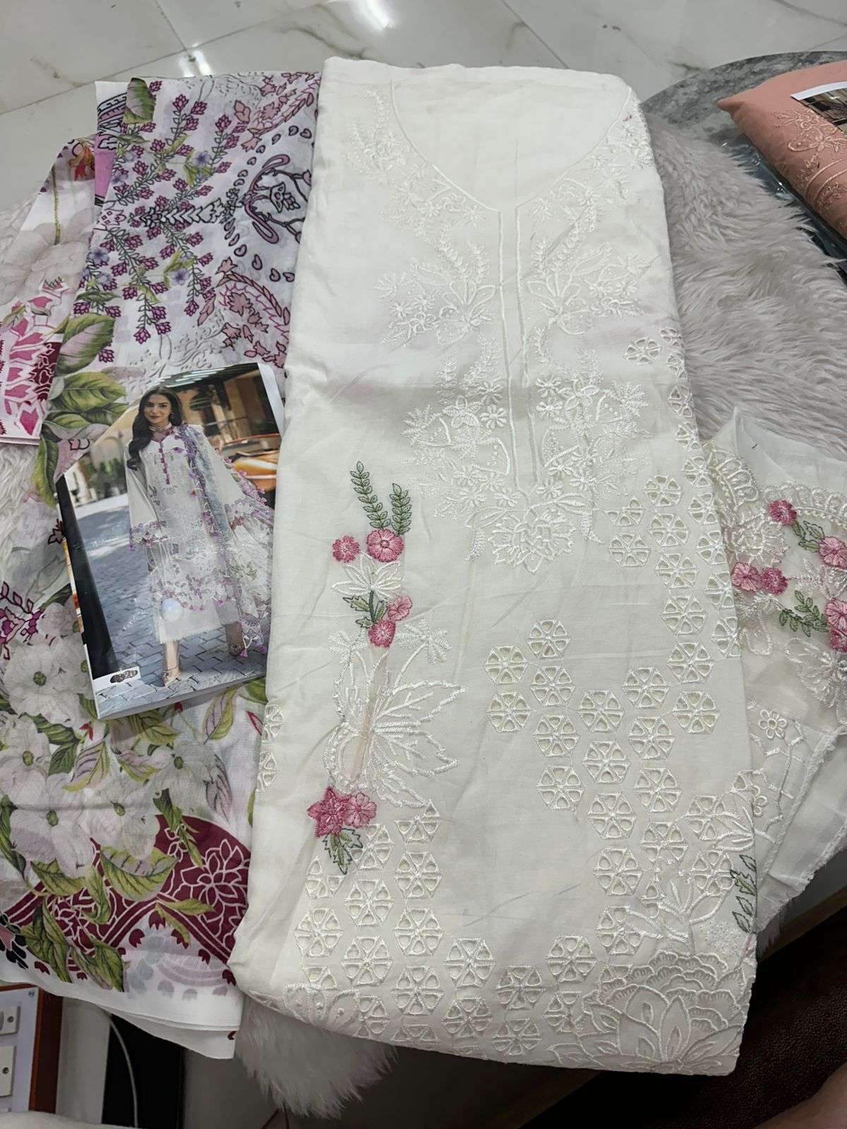 Falah Premium Cotton Collection Code - 26073 By Falah Designer Suits - 01 - 04 A
