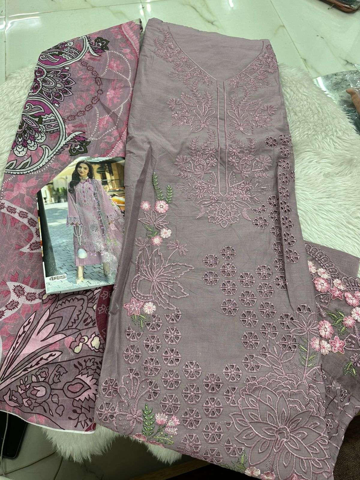 Falah Premium Cotton Collection Code - 26073 By Falah Designer Suits - 01 - 04 B