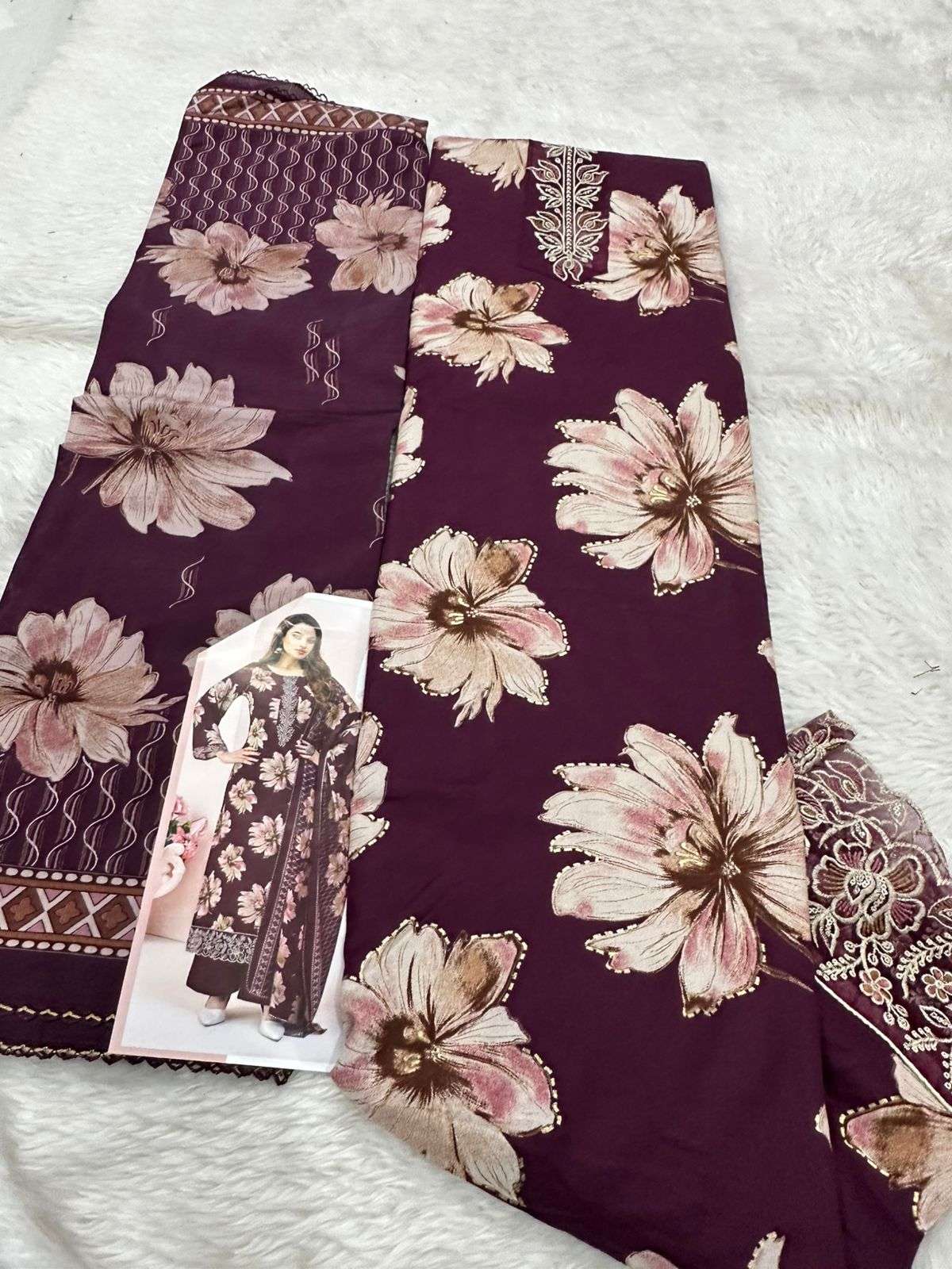 Falah Premium Cotton Rayon Collection Code - 26004 By Falah Designer Suits - 01