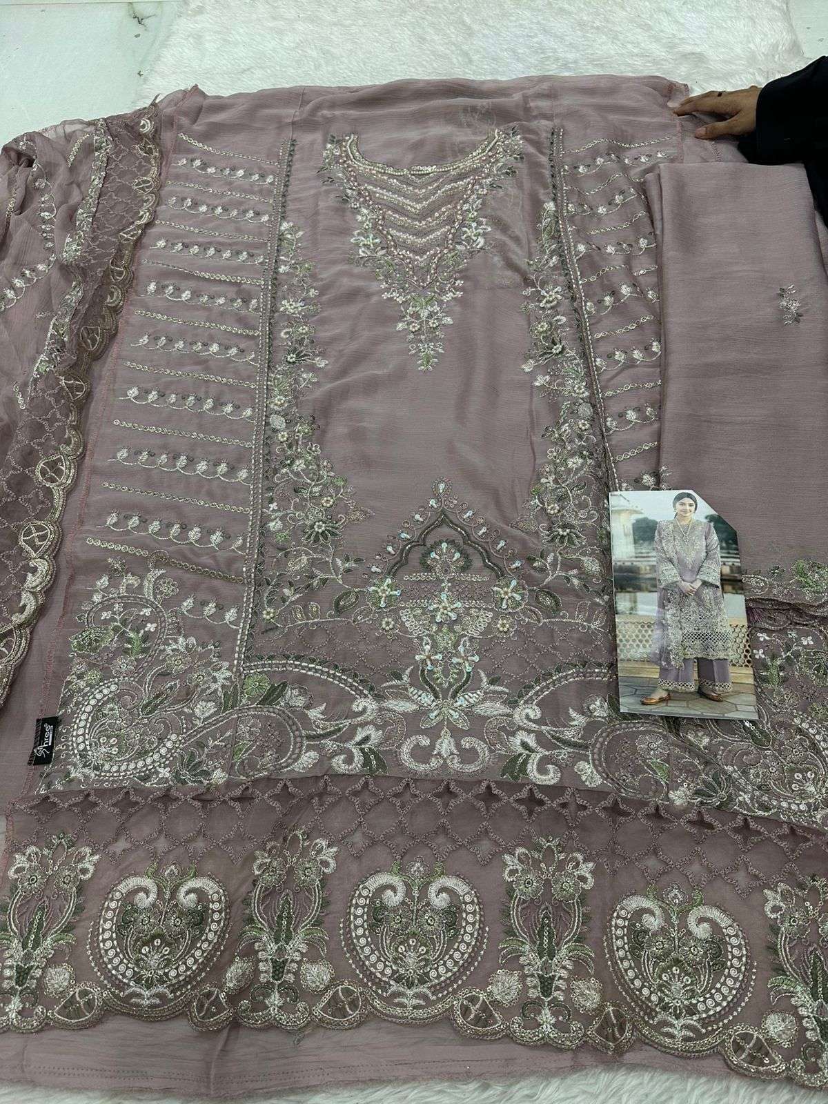 Falah Premium Party Wear Collection Code - 26013 By Falah Designer Suits - 03