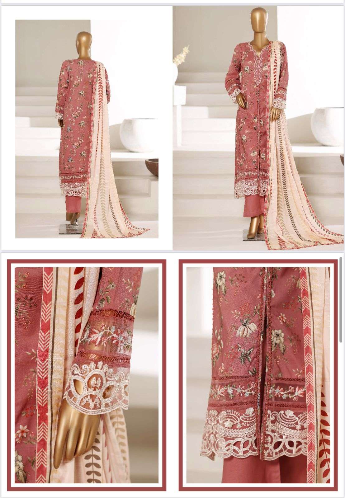 Festive Embroidered Lawn Collection 2026 Vol 1 by Sadabahar-05