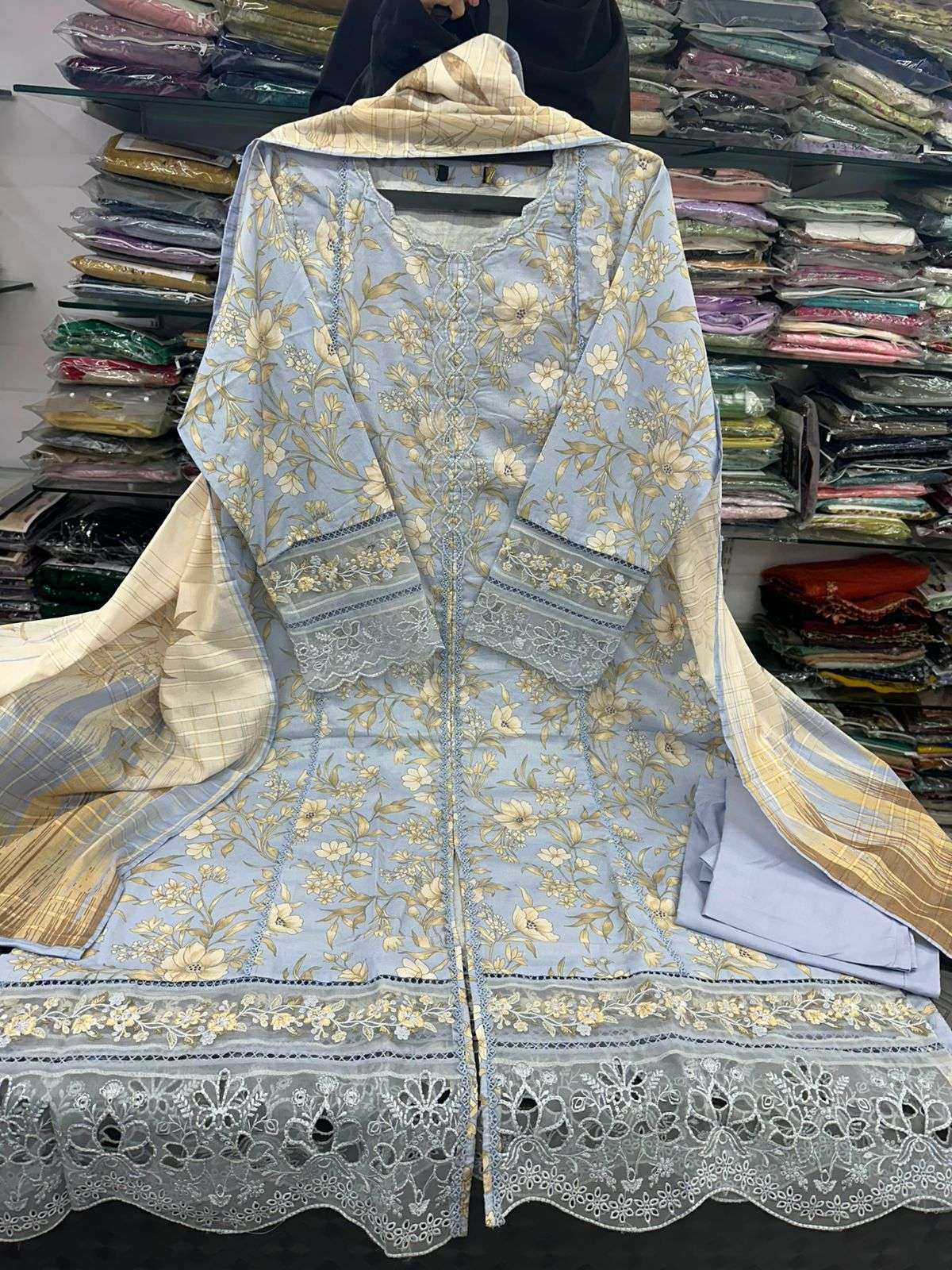 Festive Embroidered Lawn Collection 2026 Vol 1 by Sadabahar-07