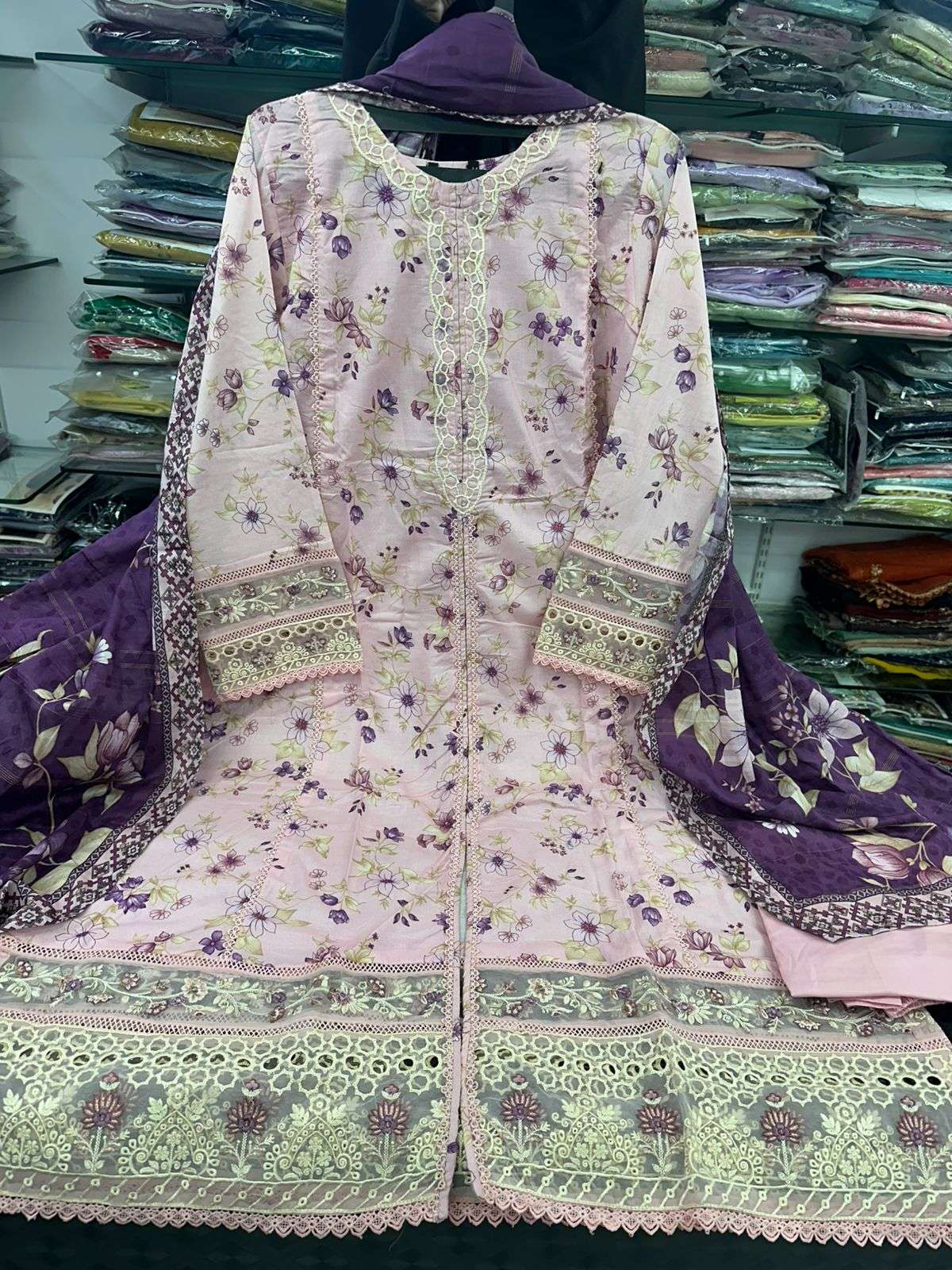 Festive Embroidered Lawn Collection 2026 Vol 1 by Sadabahar-08