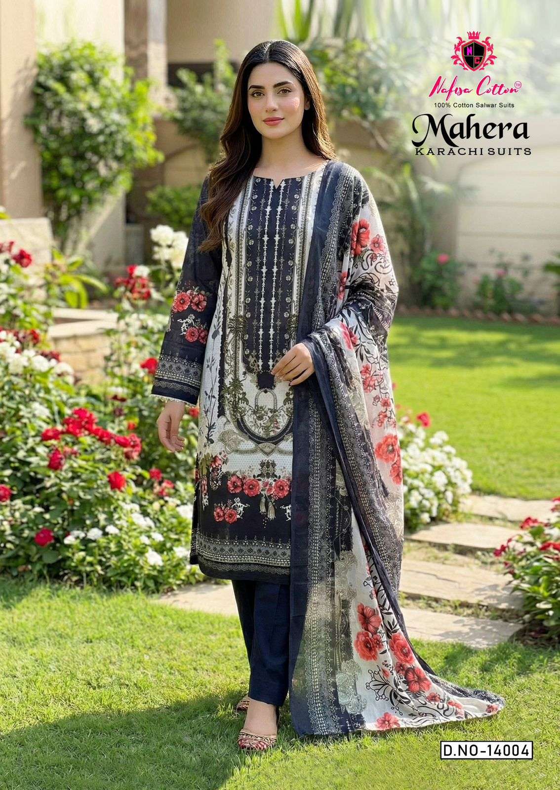 MAHERA KARACHI SUITS VOL - 14 BY NAFISA COTTON - 04