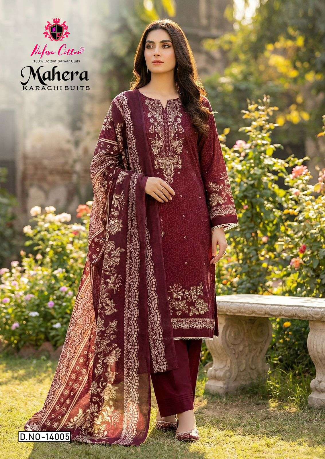 MAHERA KARACHI SUITS VOL - 14 BY NAFISA COTTON - 05