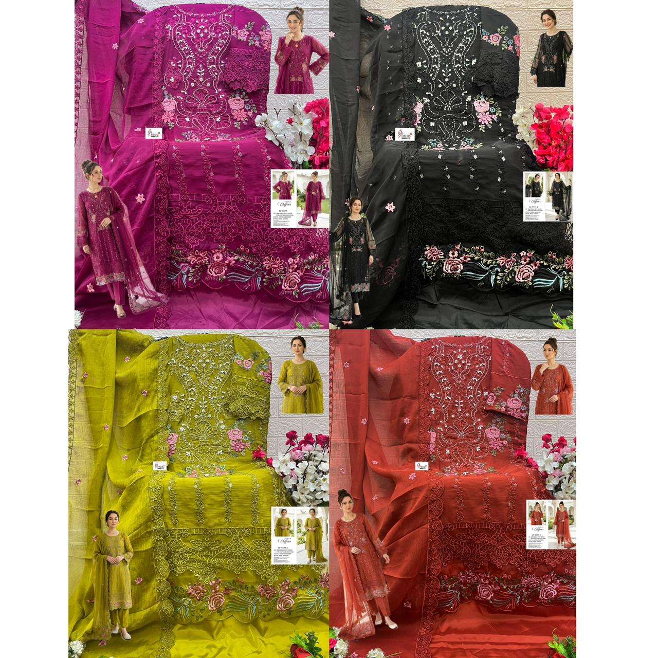 MARIA B CHIFFONS D.NO. SF - 5587 BY SHREE FABS - 05 - 08