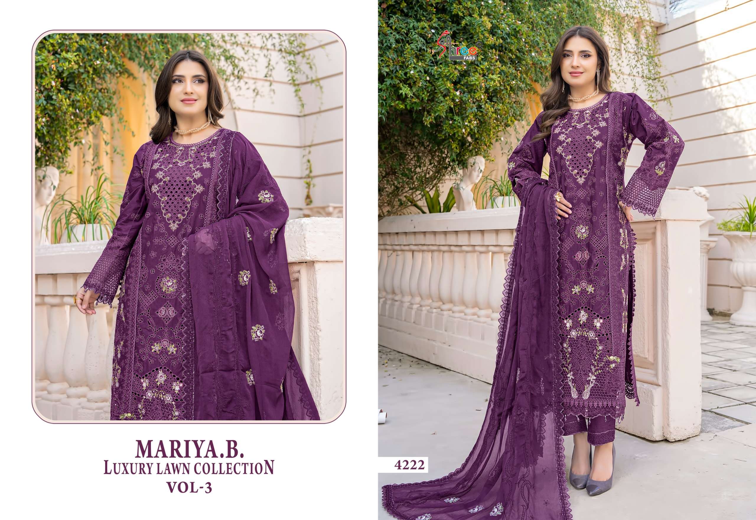 MARIYA.B LUXURY LAWN COLLECTION VOL - 03 BY SHREE FABS - 02