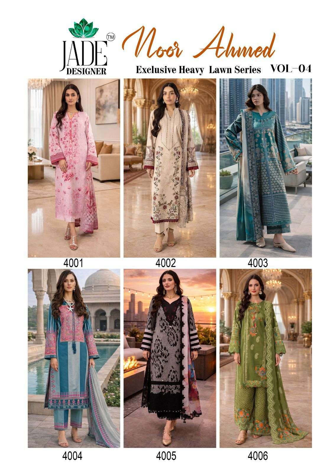 NOOR AHMED VOL - 04 BY JADE DESIGNER - 01 - 06