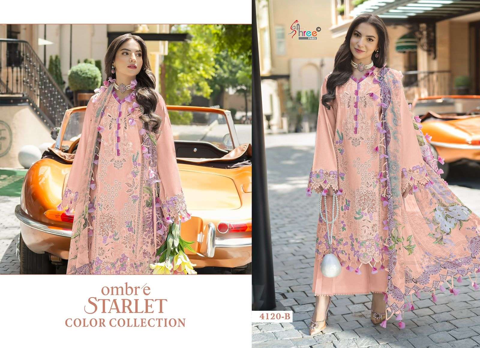 OMBRE STARLET COLOUR COLLECTION D.NO - 4120 BY SHREE FABS - 02