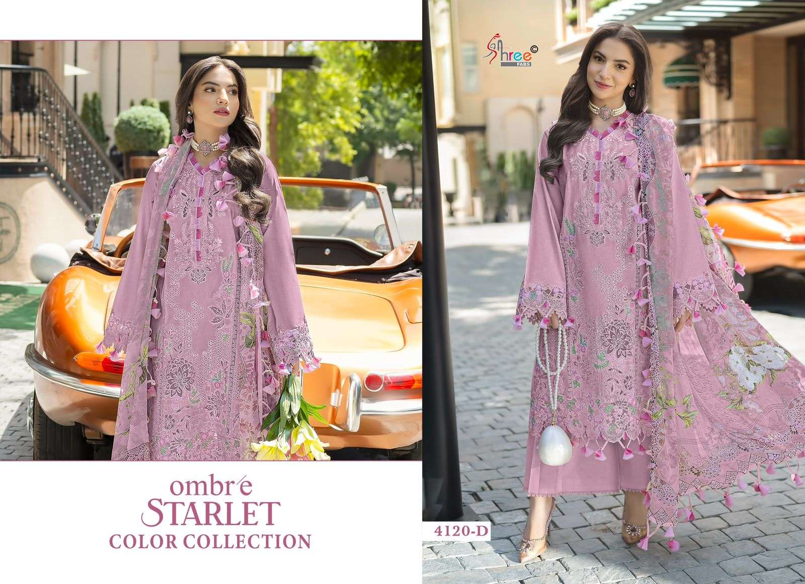 OMBRE STARLET COLOUR COLLECTION D.NO - 4120 BY SHREE FABS - 04