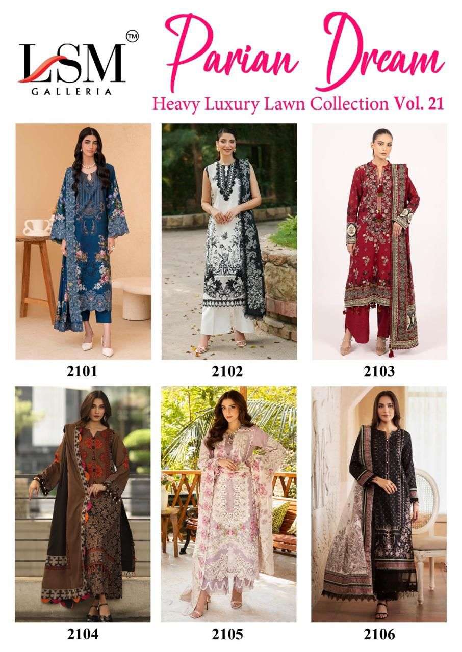 PARIAN DREAM HEAVY LUXURY LAWN COLLECTION VOL - 21 BY LSM - 01 - 06