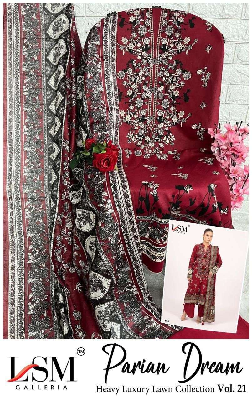 PARIAN DREAM HEAVY LUXURY LAWN COLLECTION VOL - 21 BY LSM - 09