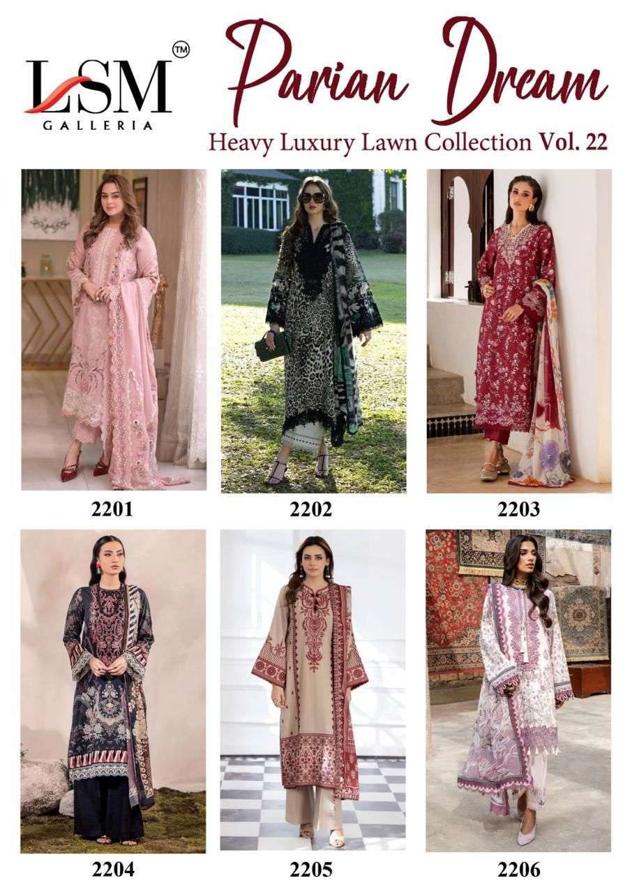PARIAN DREAM HEAVY LUXURY LAWN COLLECTION VOL - 22 BY LSM GALLERIA - 01 - 06