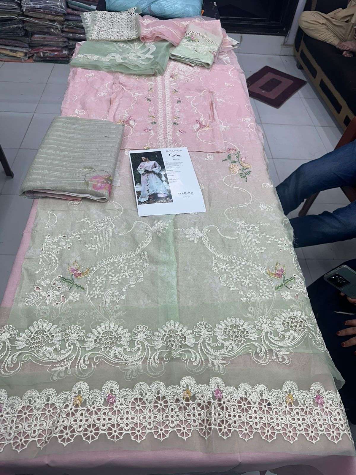 QLINE Luxury Digital Chikankari Lawn Collection 2026 by QALAMKAR-18