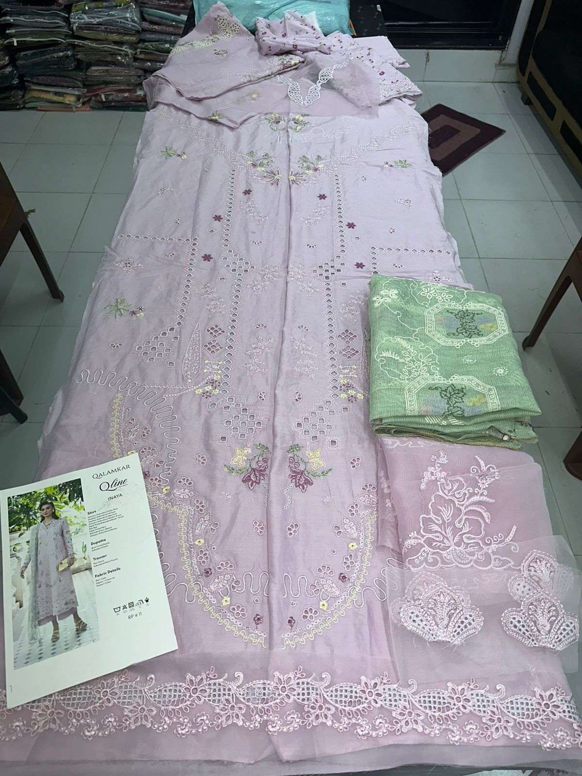 QLINE Luxury Digital Chikankari Lawn Collection 2026 by QALAMKAR-21