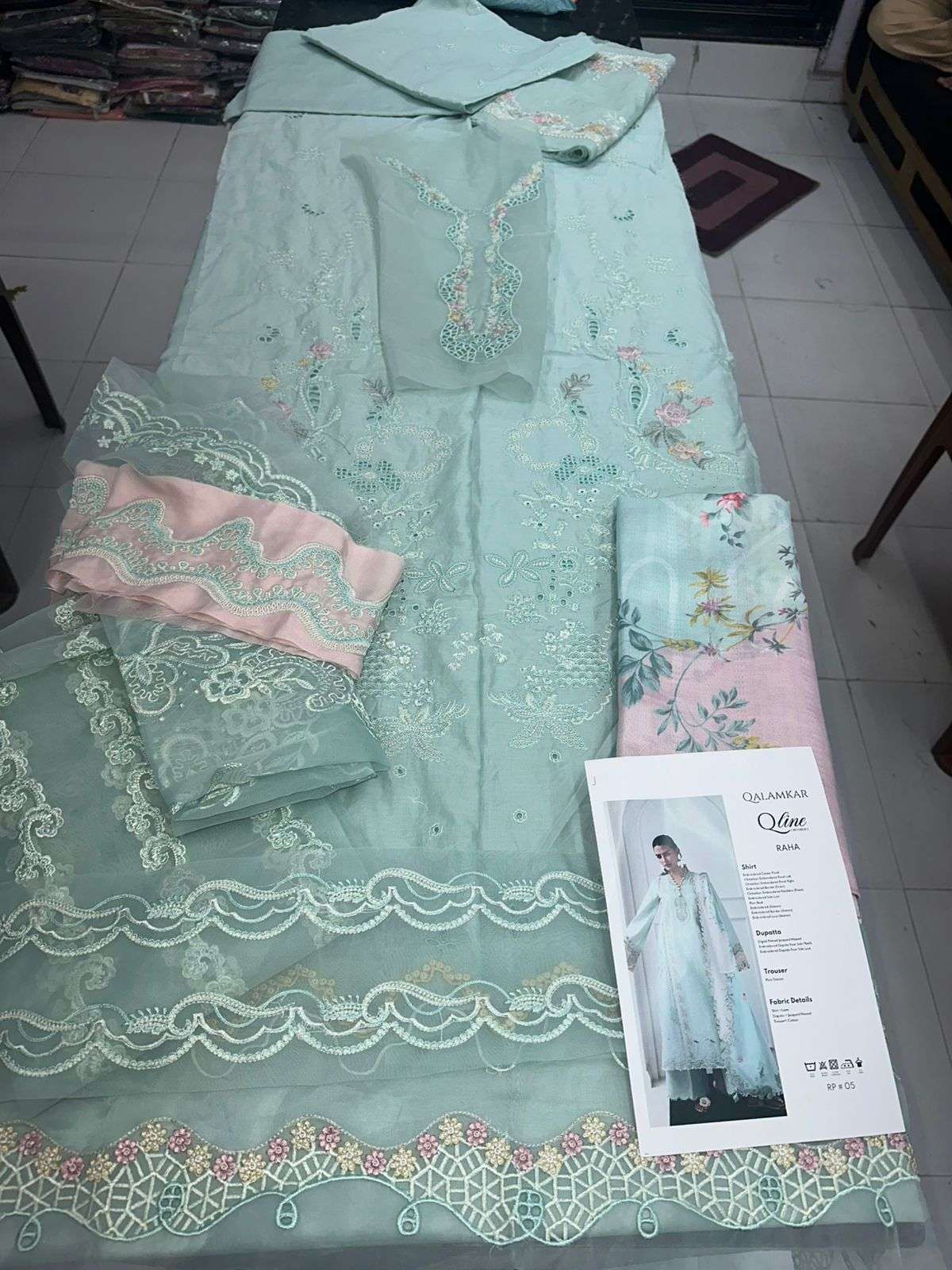 QLINE Luxury Digital Chikankari Lawn Collection 2026 by QALAMKAR-23