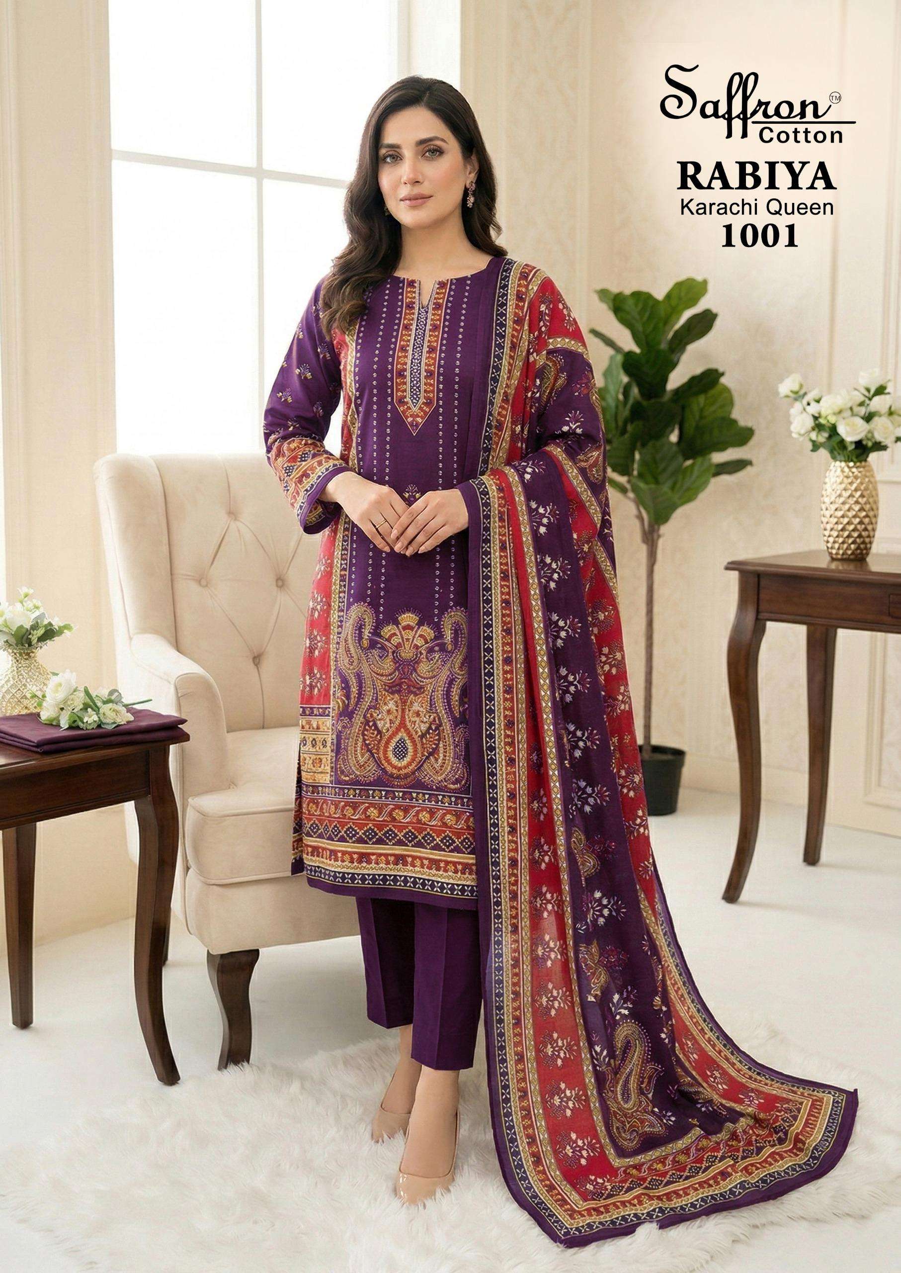 RABIYA KARACHI QUEEEN BY SAFFRON COTTON - 01