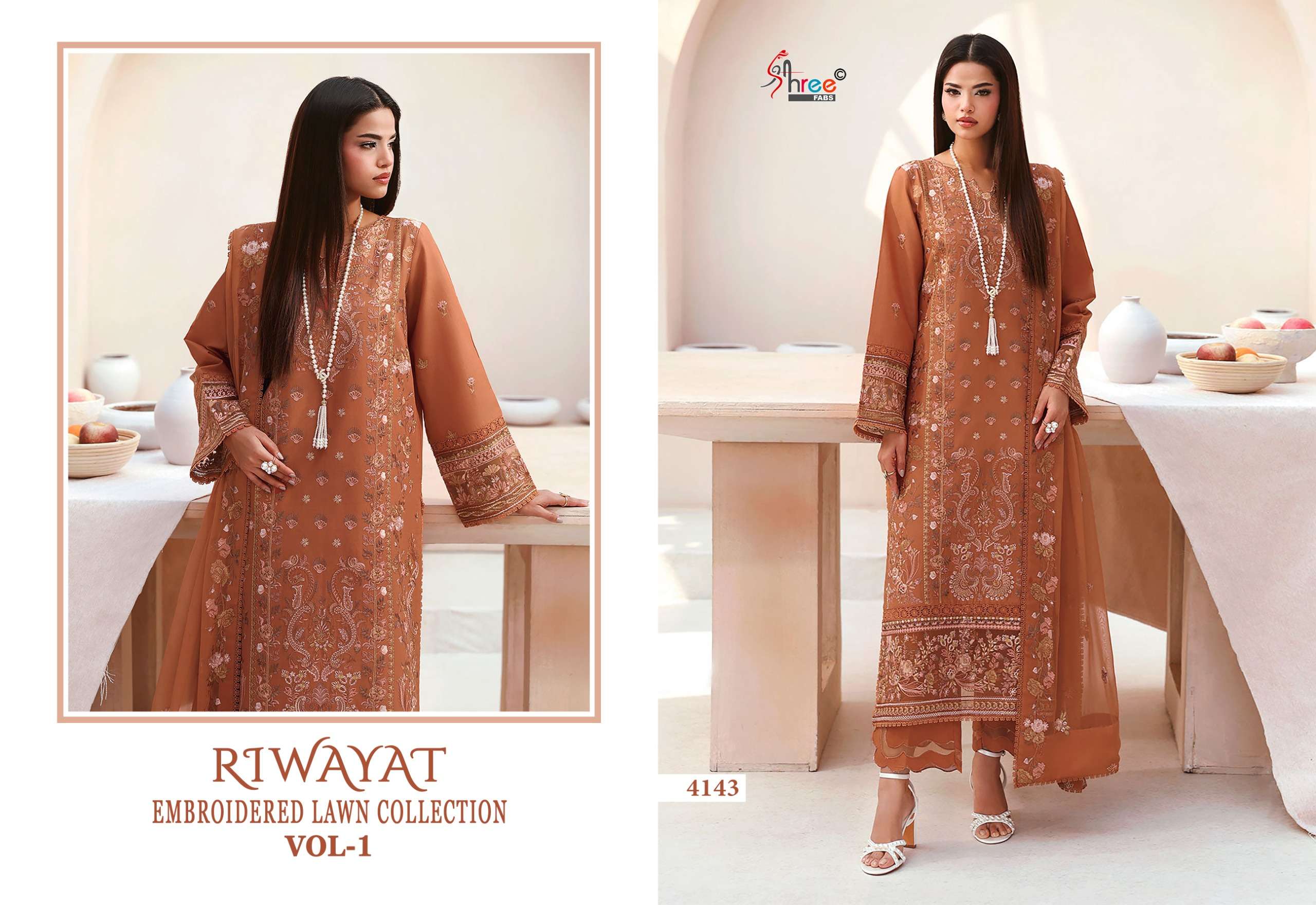RIWAYAT EMBROIDERED LAWN COLLECTION VOL - 01 BY SHREE FABS - 04