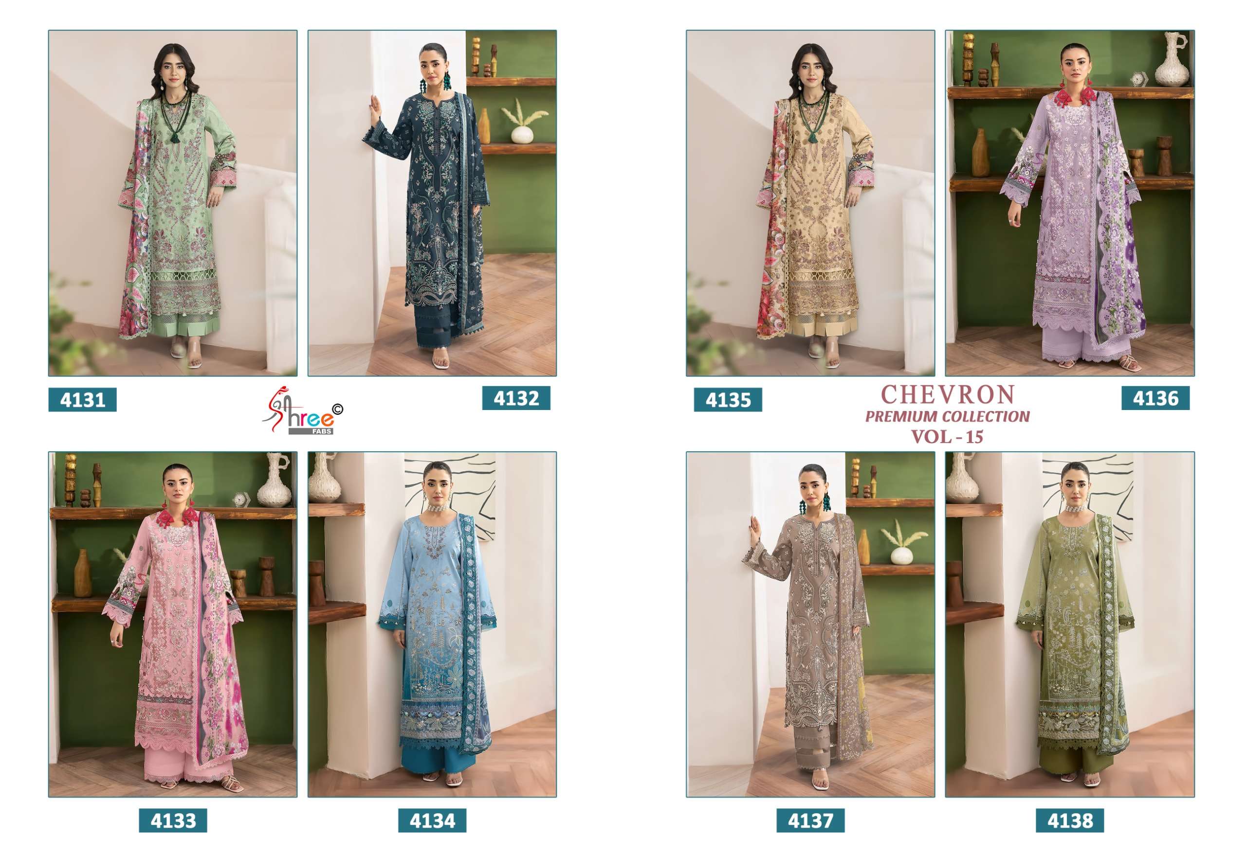 CHEVRON PREMIUM COLLECTION VOL-15 BY SHREE FABS - 01 - 08 B