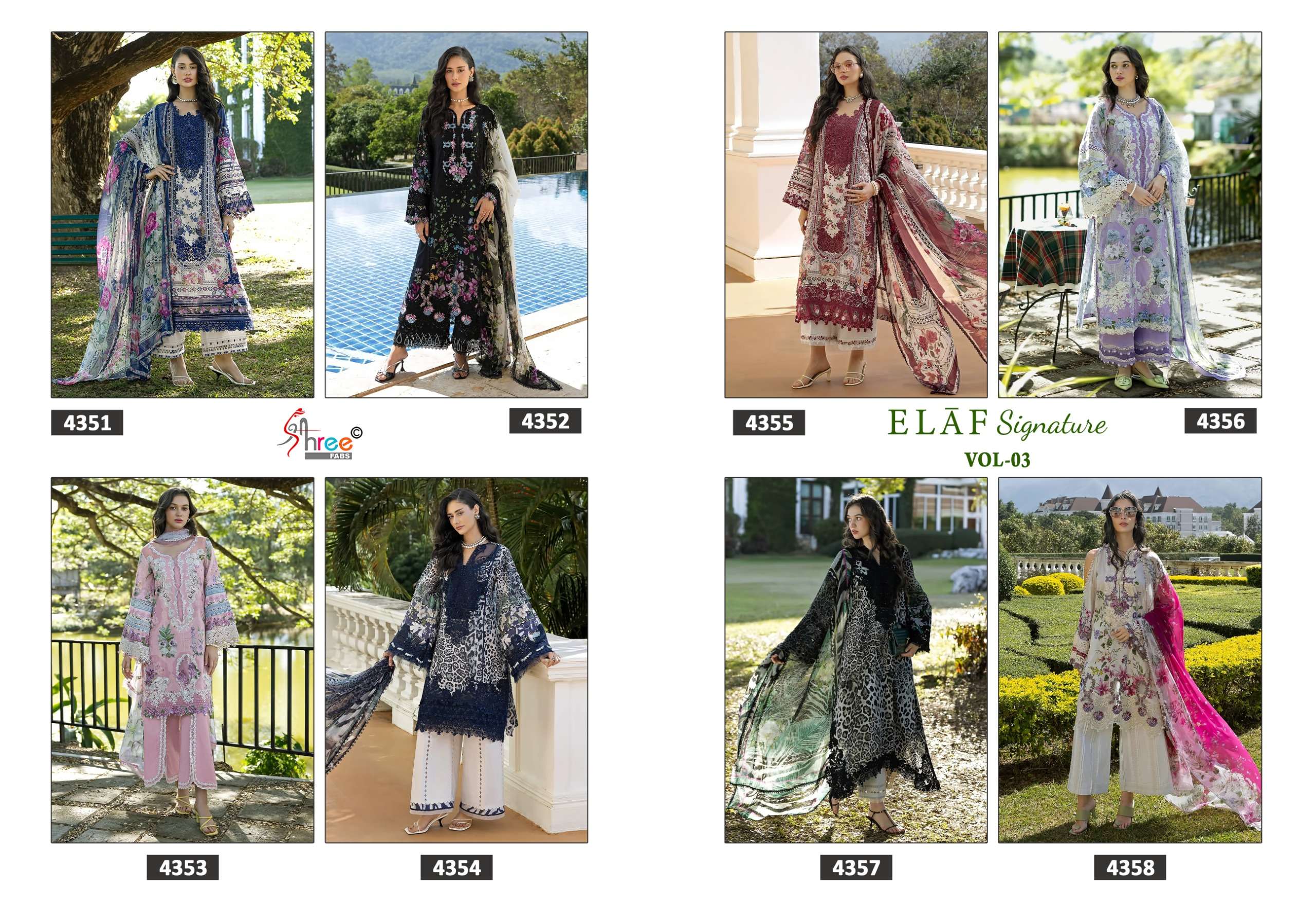 ELAF SIGNATURE VOL - 03 BY SHREE FABS - 01 - 08 B