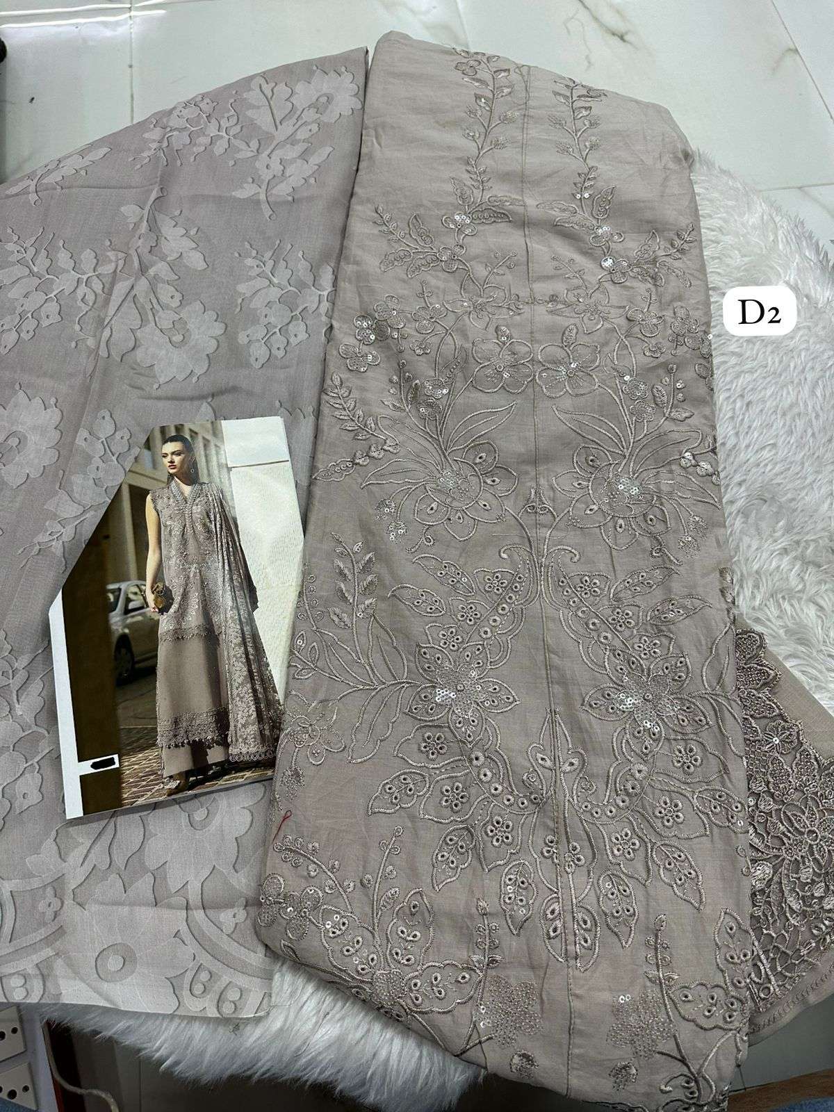 Falah Premium Cotton Collection Code - 26084 By Falah Designer Suits - 01 - 06 B