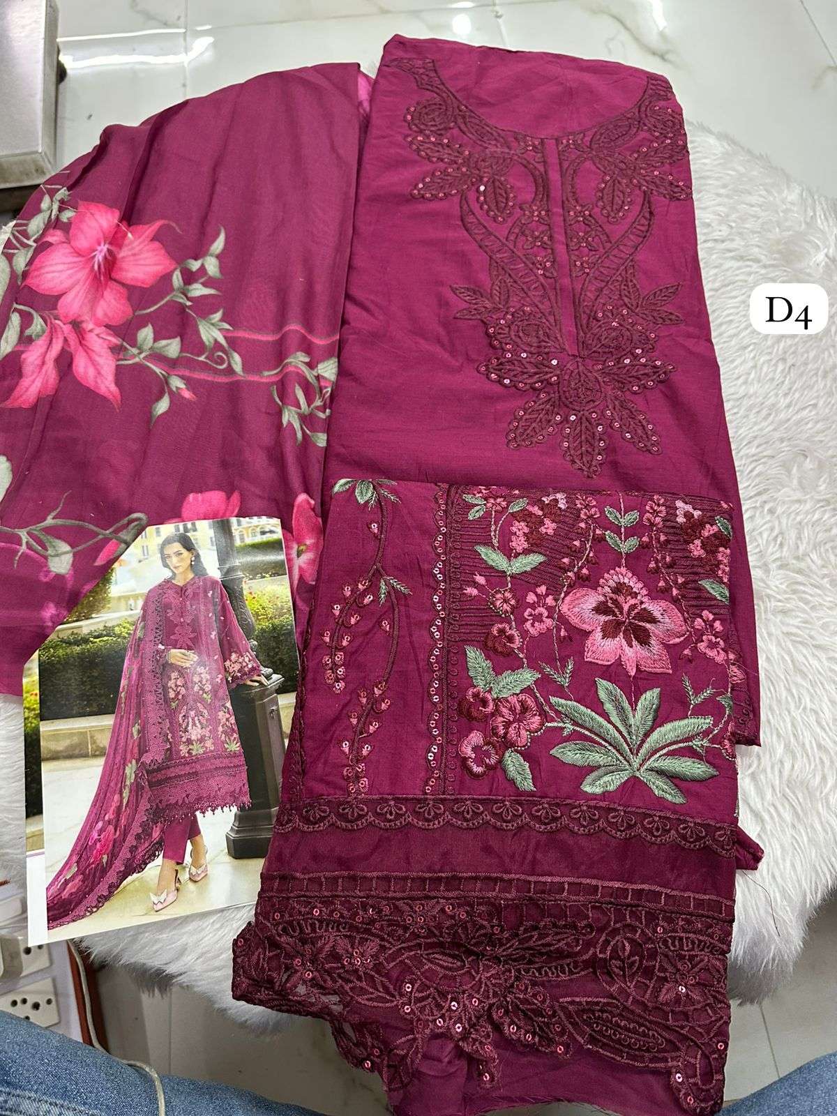 Falah Premium Cotton Collection Code - 26084 By Falah Designer Suits - 03